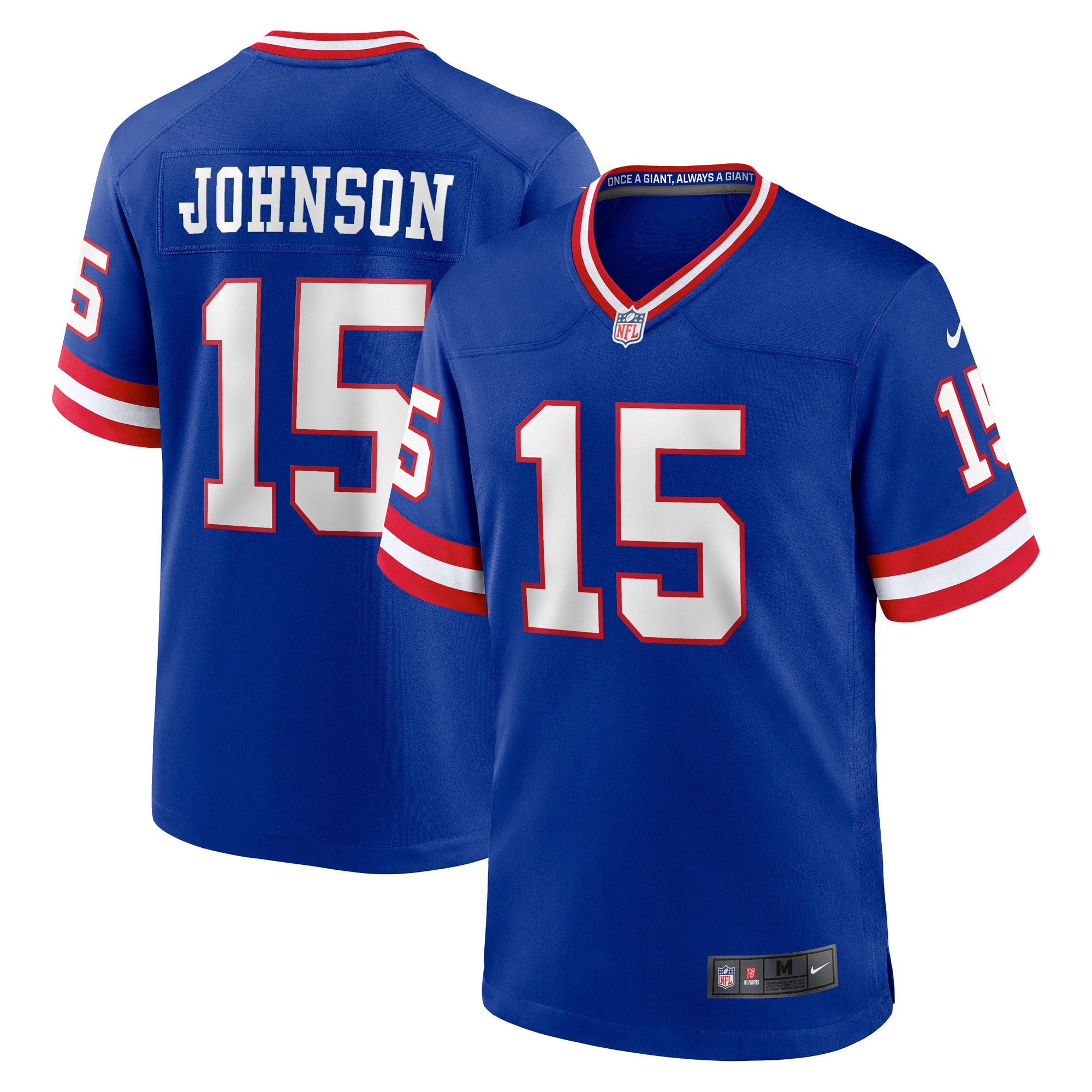 Men's New York Giants Collin Johnson Royal Classic Player Game Jersey JS8621 Saliibo