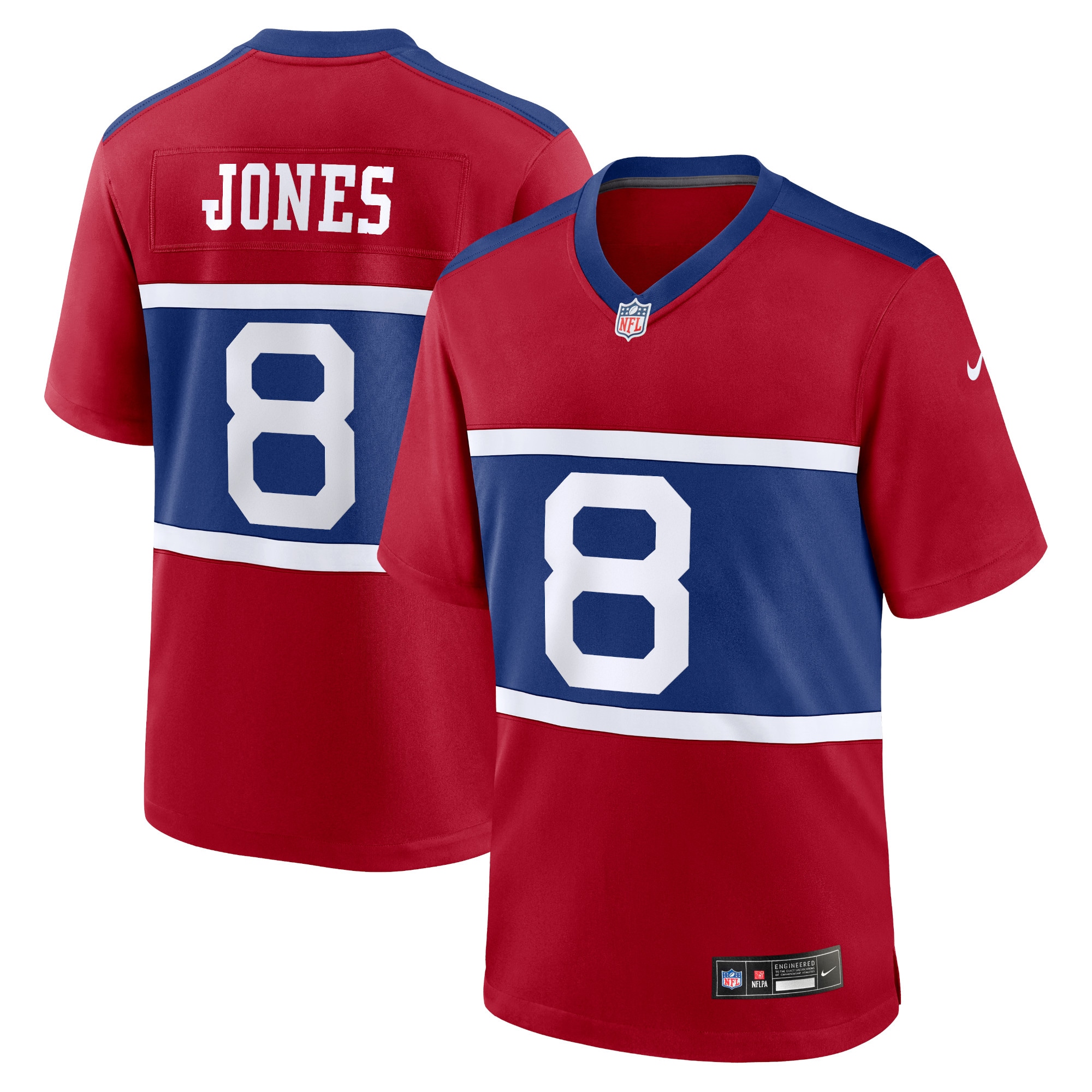 Men's New York Giants Daniel Jones Century Red Alternate Player Game Jersey JS4179 Saliibo