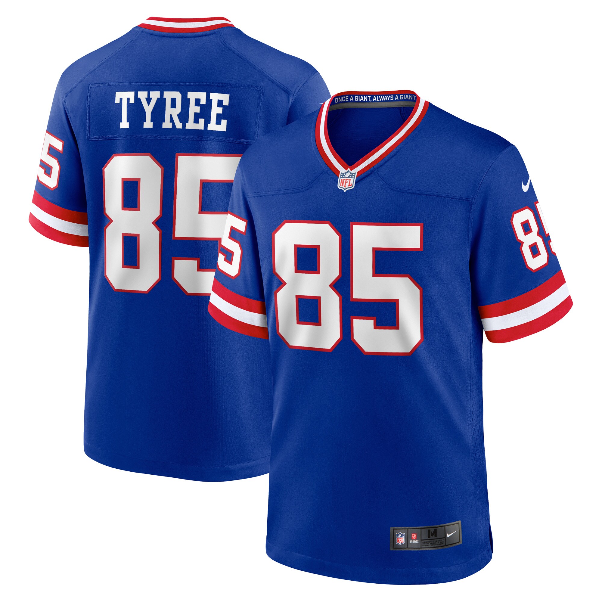 Men's New York Giants David Tyree Royal Classic Retired Player Game Jersey JS4291 Saliibo