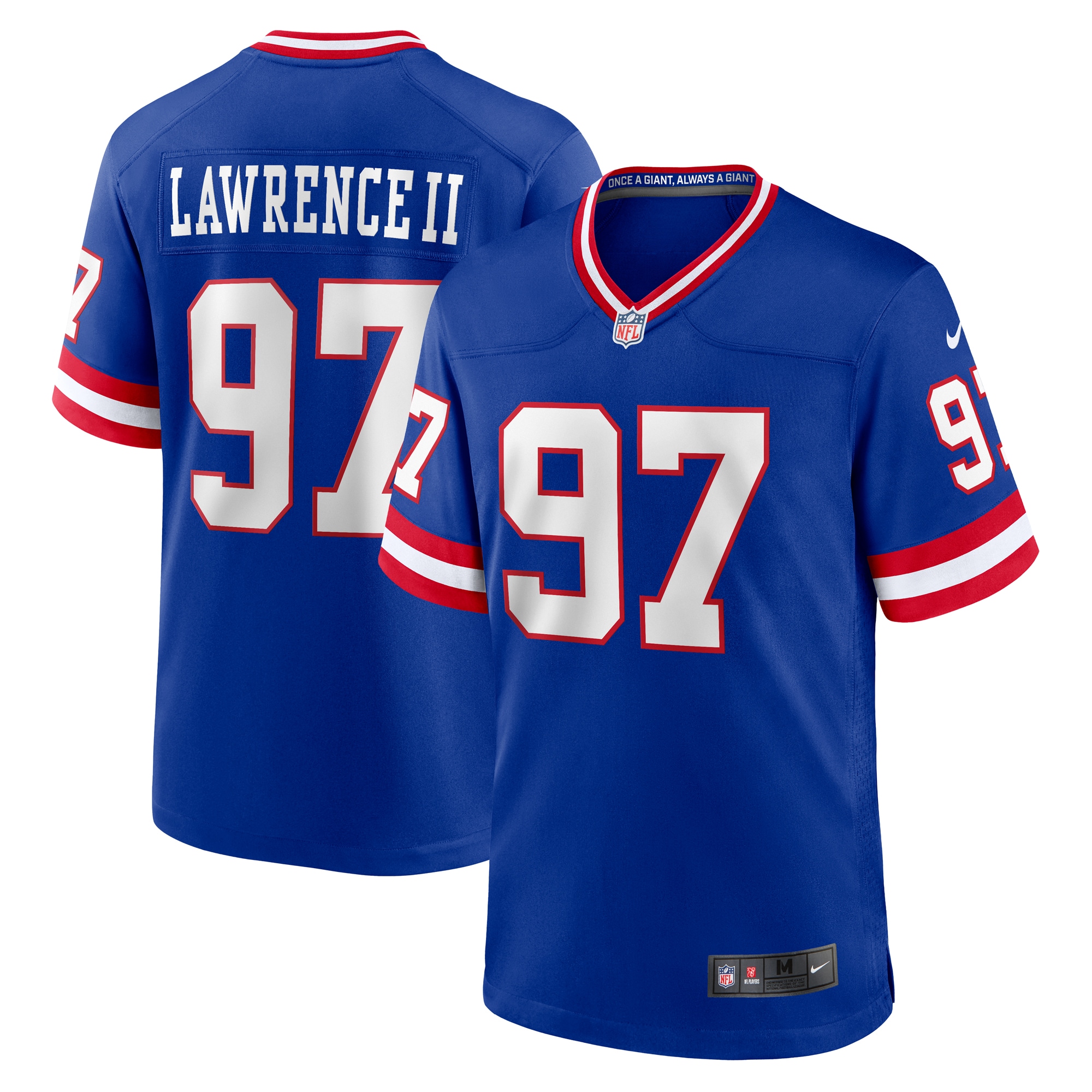 Men's New York Giants Dexter Lawrence II Royal Classic Game Player Jersey JS6804 Saliibo