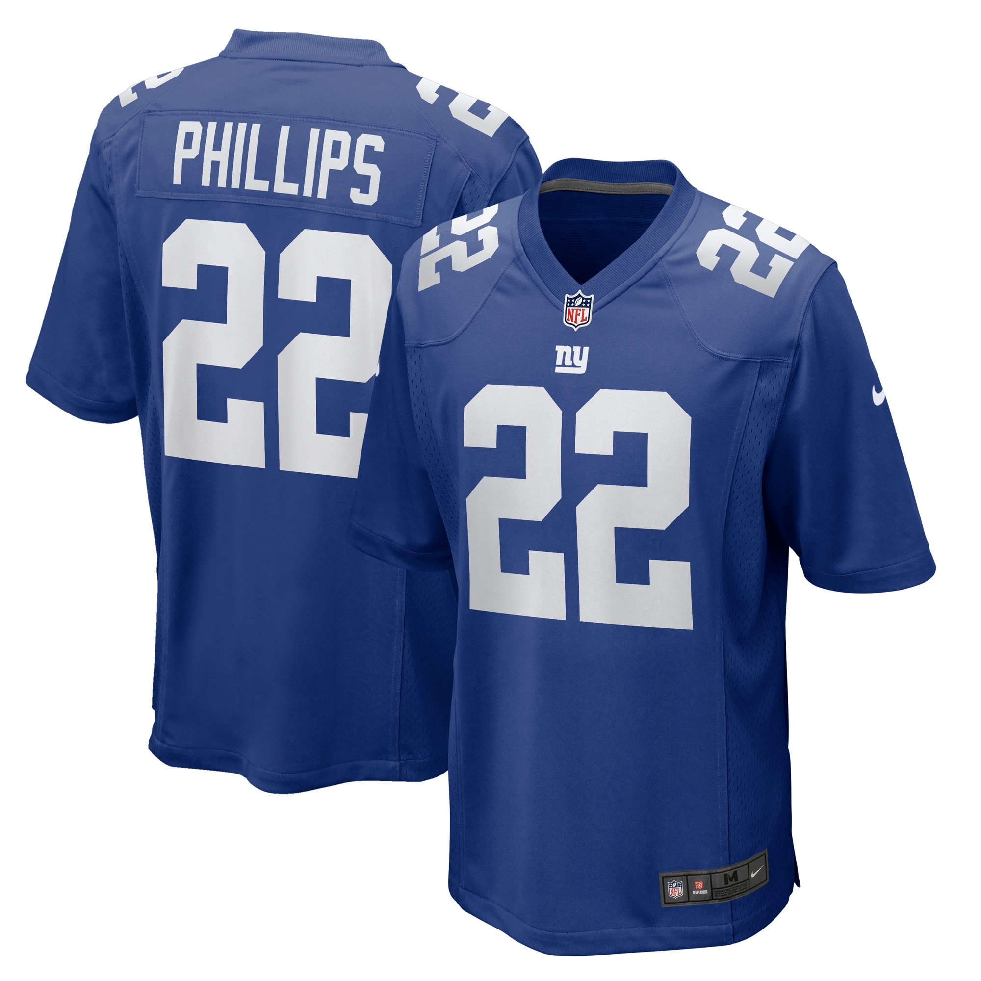 Men's New York Giants Dru Phillips Royal Team Game Jersey JS7500 Saliibo