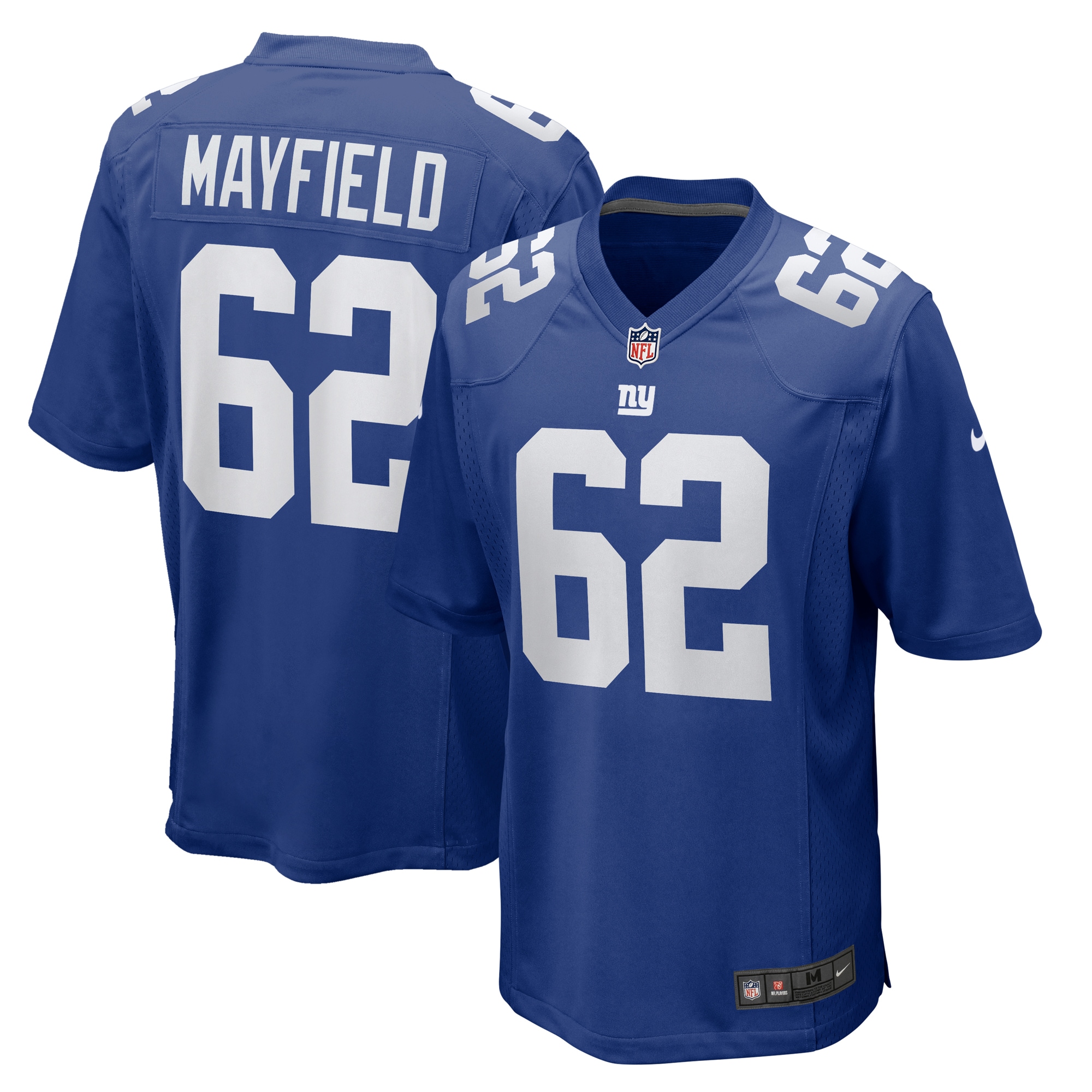Men's New York Giants Jalen Mayfield Royal Game Jersey JS9576 Saliibo