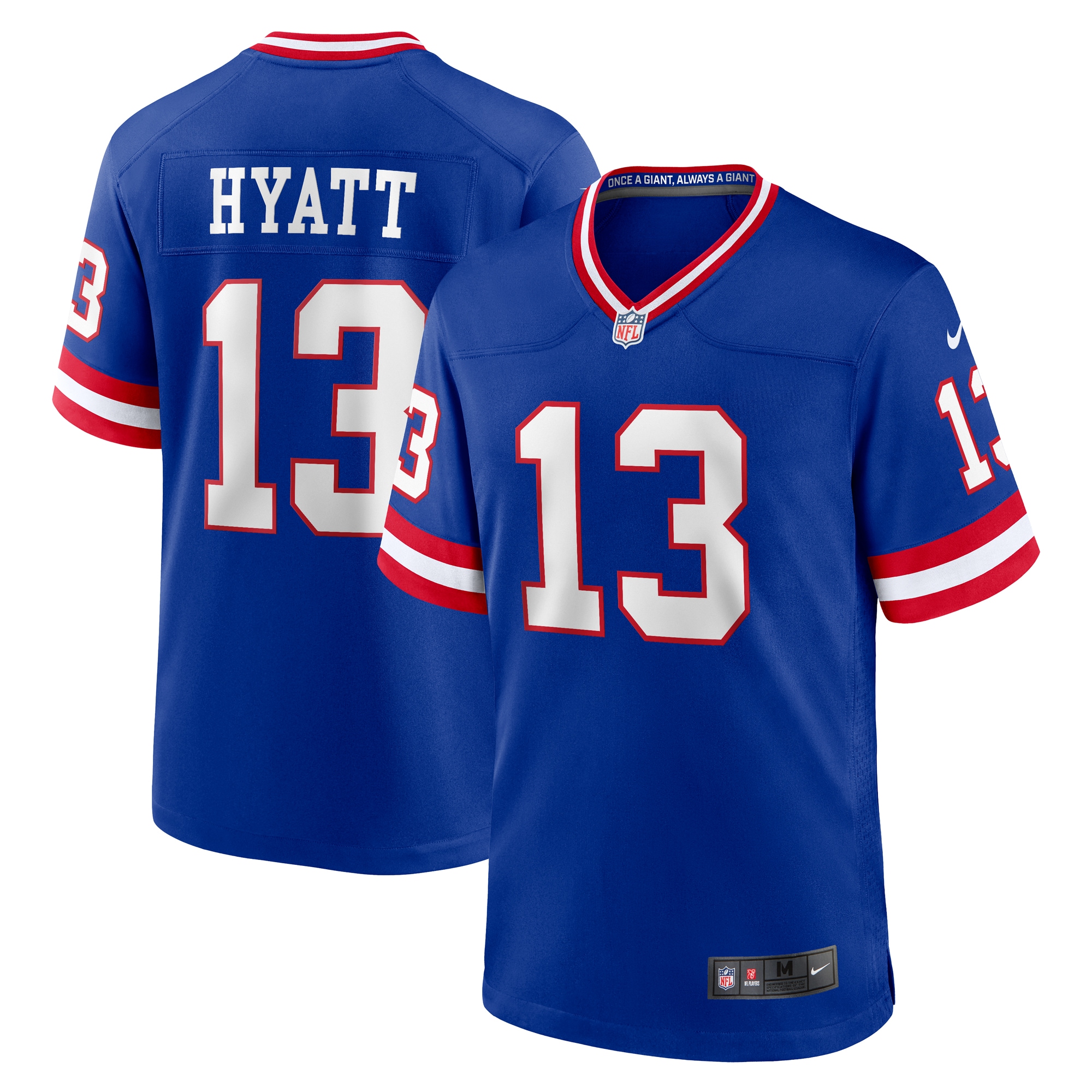 Men's New York Giants Jalin Hyatt Royal Team Game Jersey JS8154 Saliibo