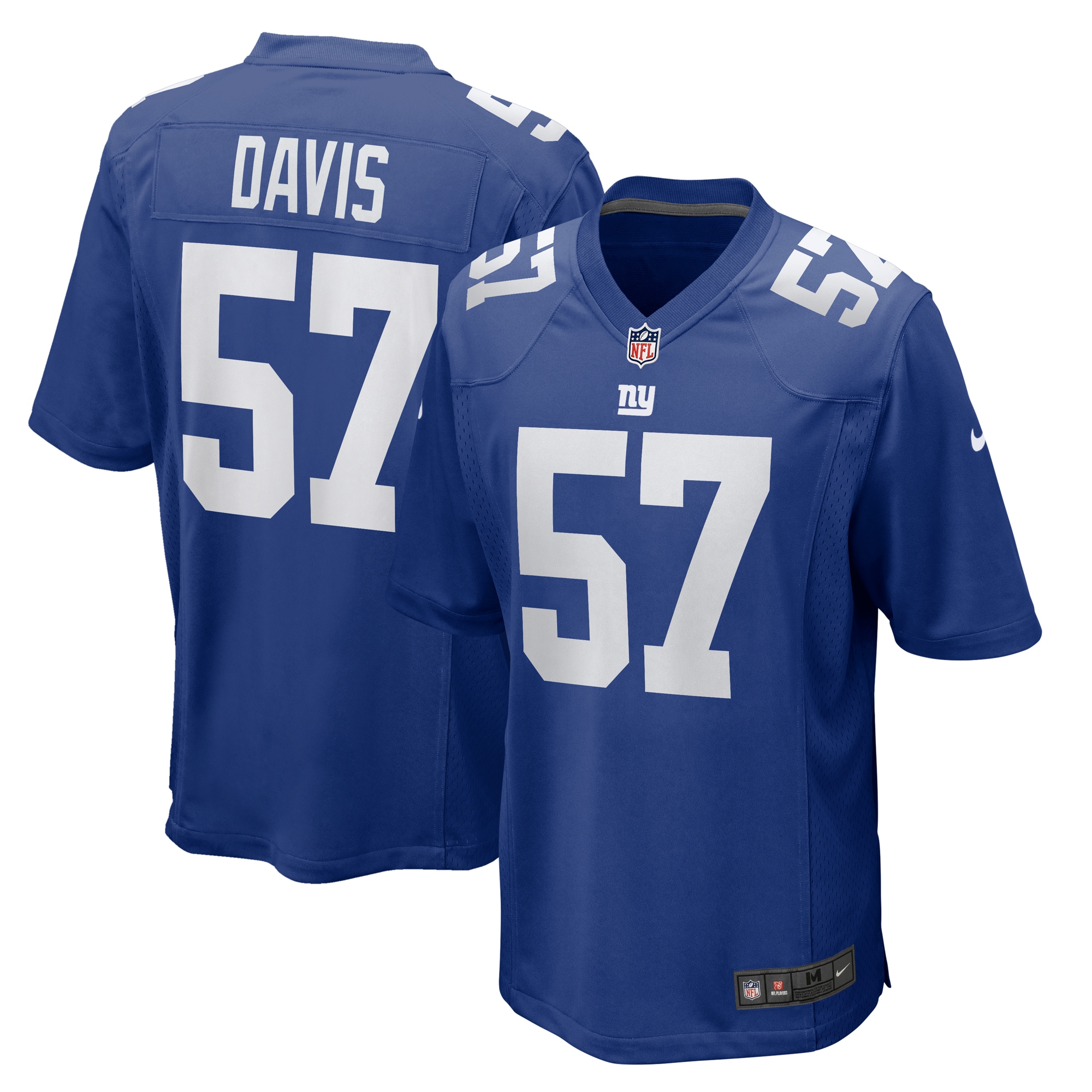 Men's New York Giants Jarrad Davis Royal Team Game Jersey JS7205 Saliibo