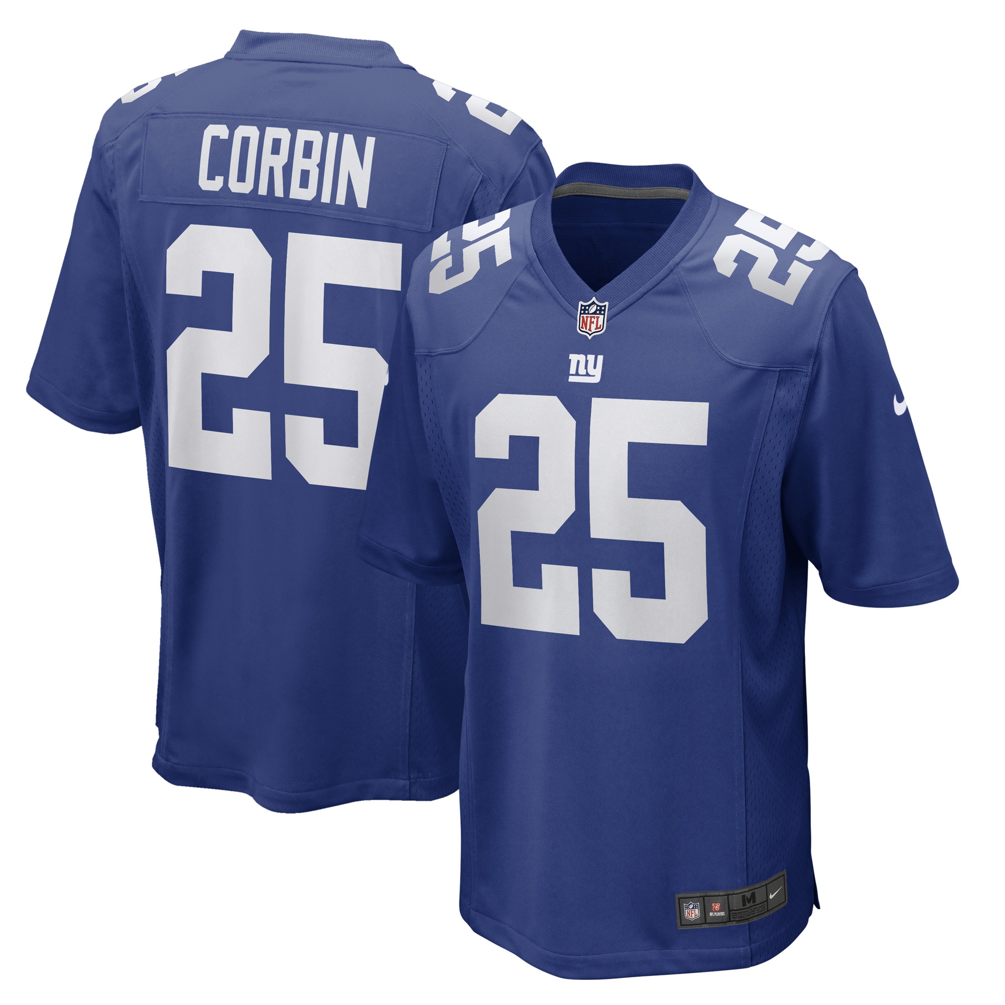 Men's New York Giants Jashaun Corbin Royal Game Player Jersey JS4631 Saliibo