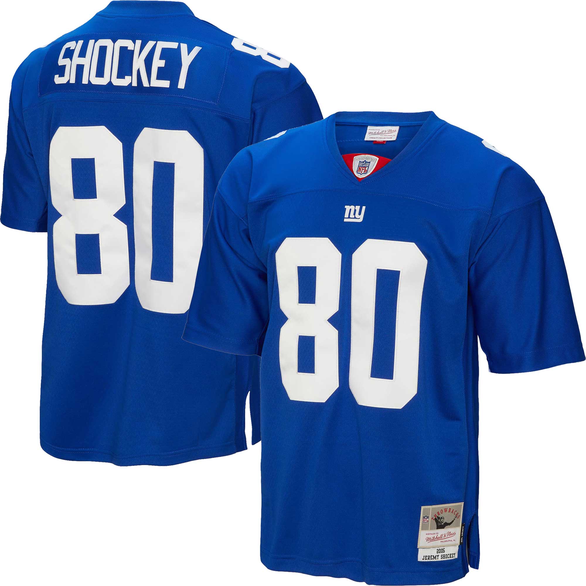 Men's New York Giants Jeremy Shockey Mitchell & Ness Royal Legacy Jersey JS1882 Saliibo