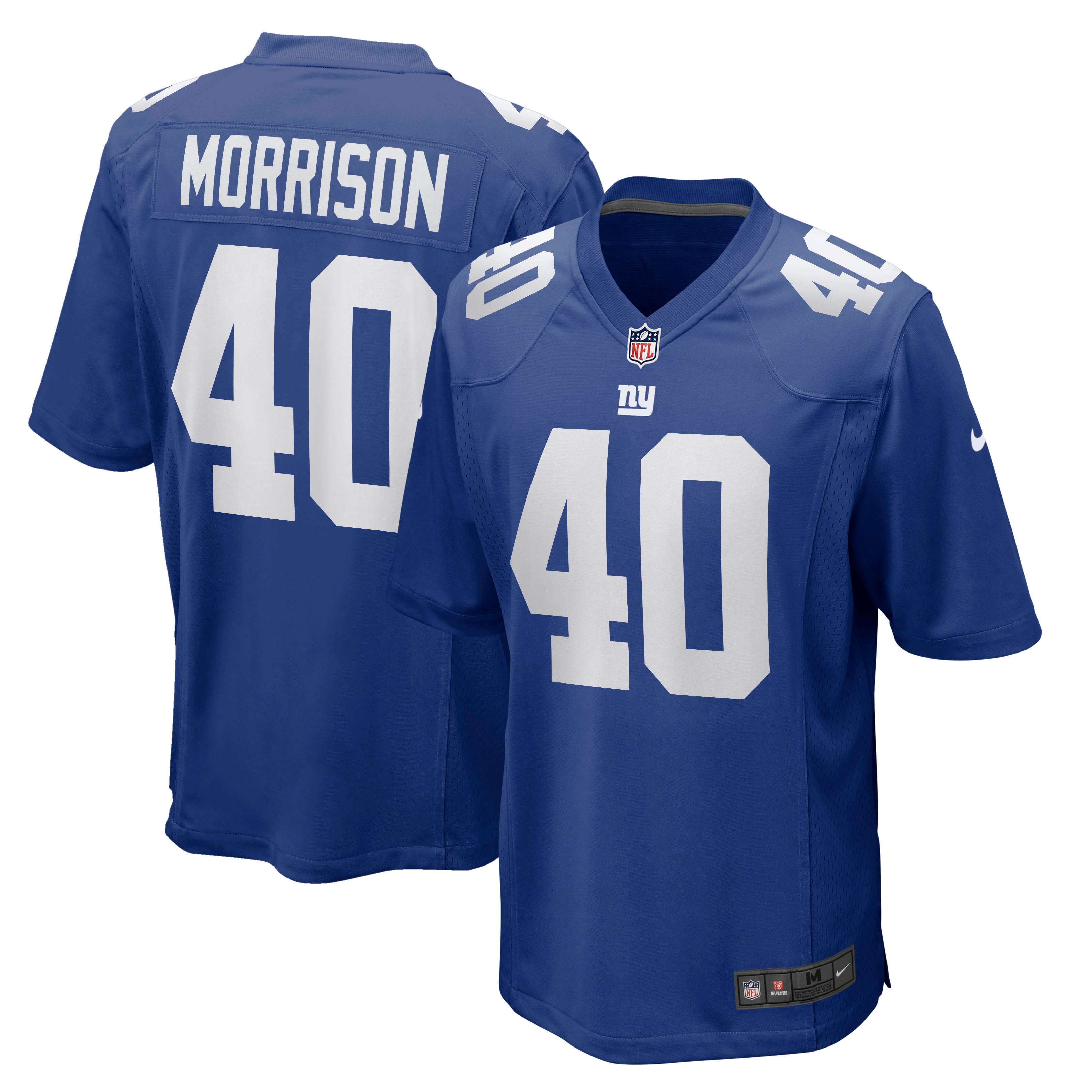 Men's New York Giants Joe Morrison Royal Retired Player Jersey JS7011 Saliibo