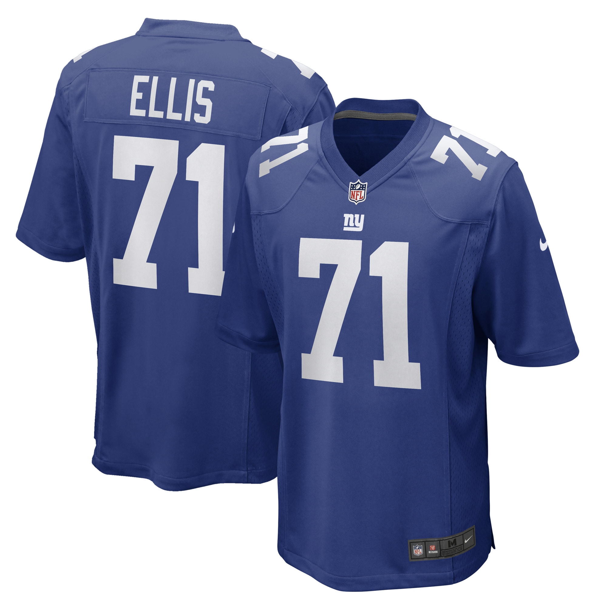 Men's New York Giants Justin Ellis Royal Game Player Jersey JS5709 Saliibo