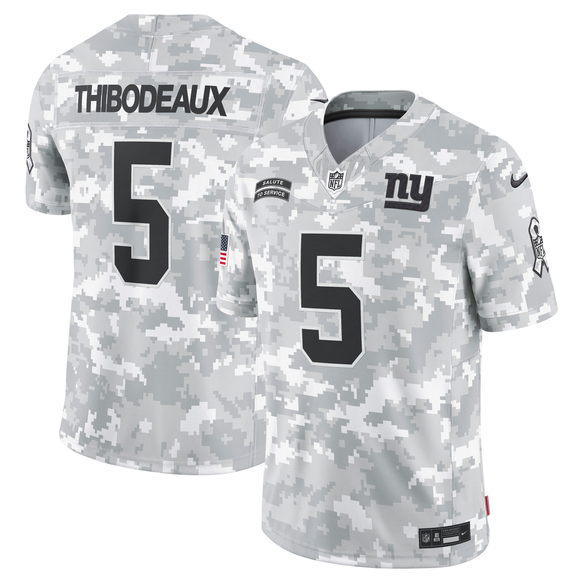 Men's New York Giants Kayvon Thibodeaux Arctic Camo 2024 Salute to Service Limited Jersey JS7942 Saliibo