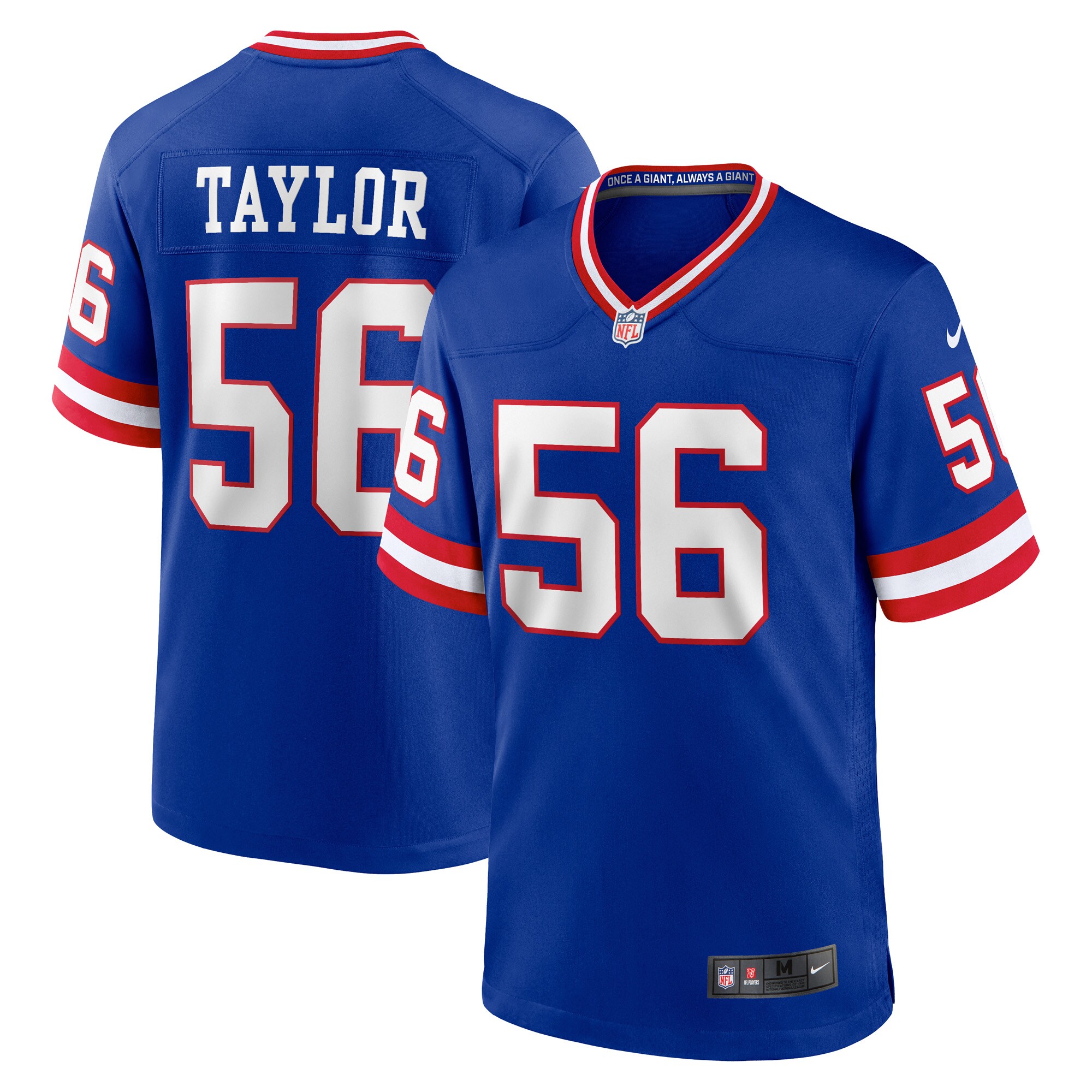 Men's New York Giants Lawrence Taylor Royal Classic Retired Player Game Jersey JS4943 Saliibo