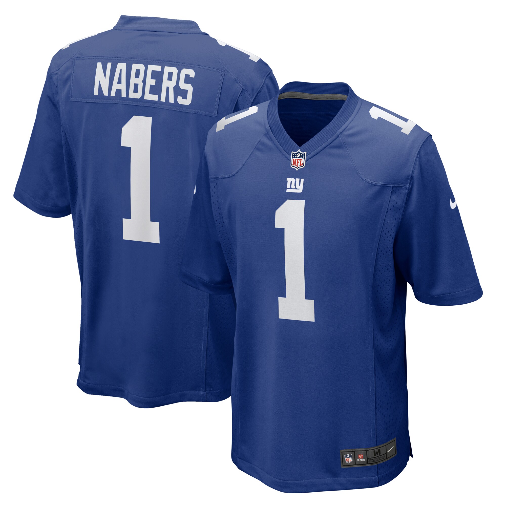 Men's New York Giants Malik Nabers Royal Player Game Jersey JS5304 Saliibo