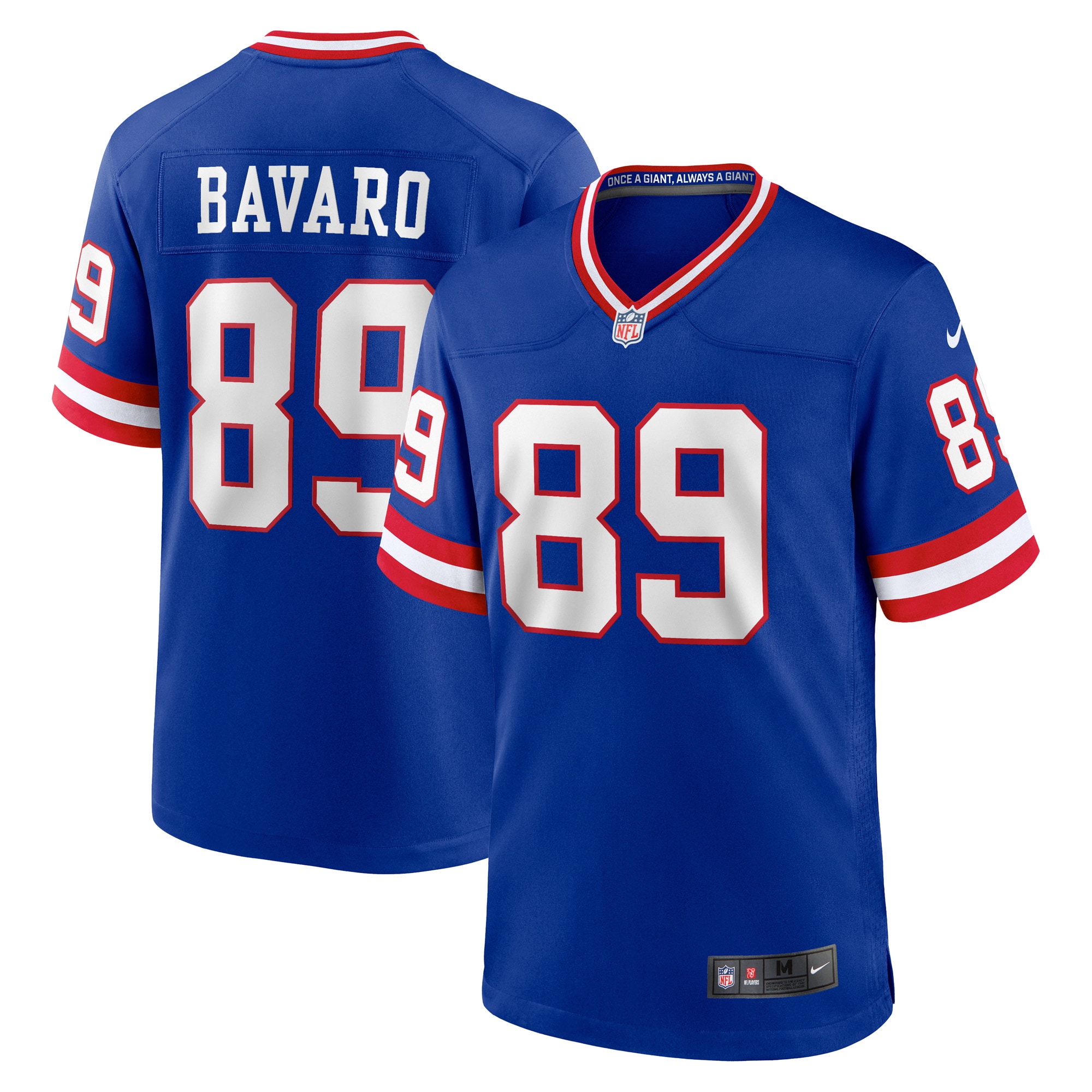 Men's New York Giants Mark Bavaro Royal Classic Retired Player Game Jersey JS3276 Saliibo
