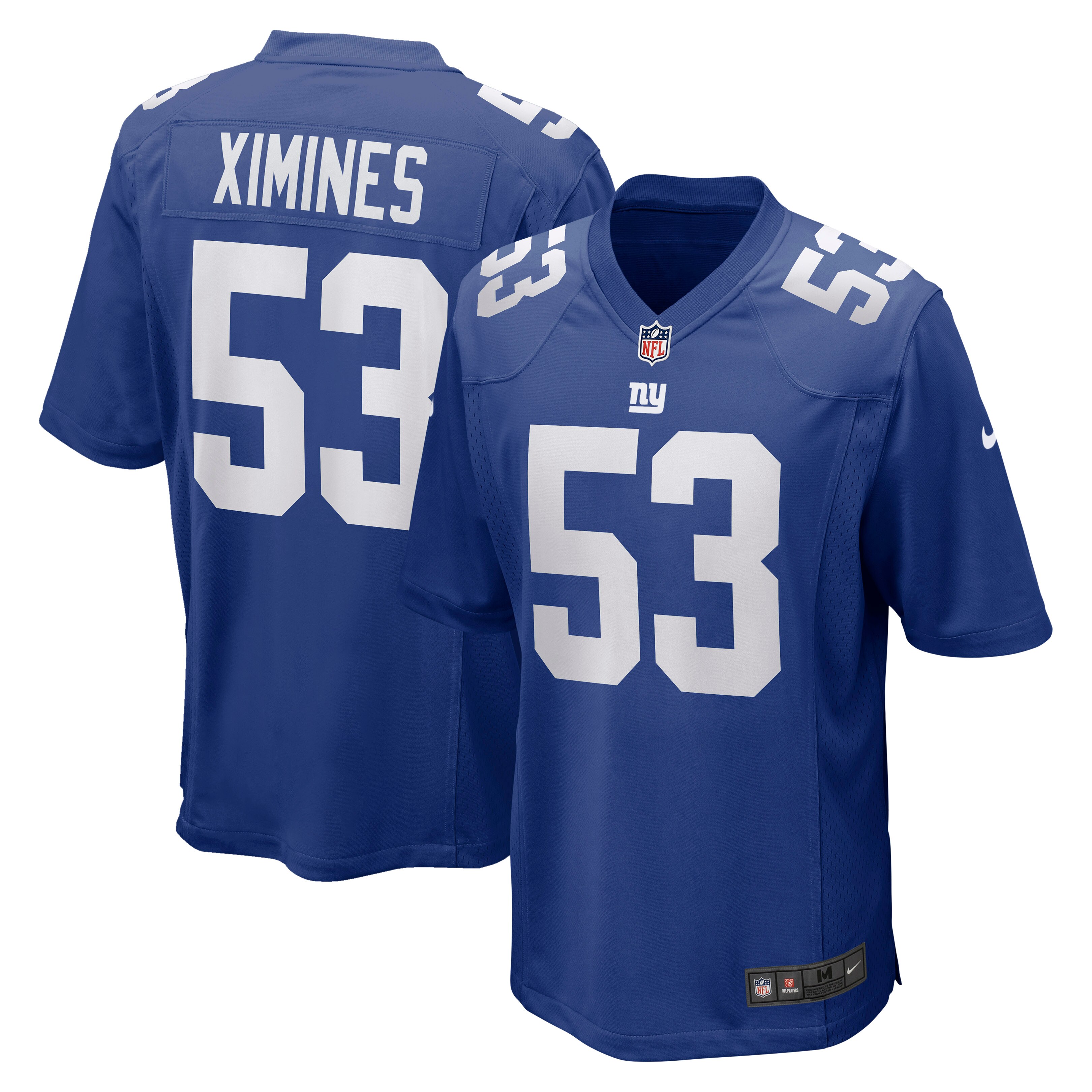 Men's New York Giants Oshane Ximines Royal Game Jersey JS7006 Saliibo