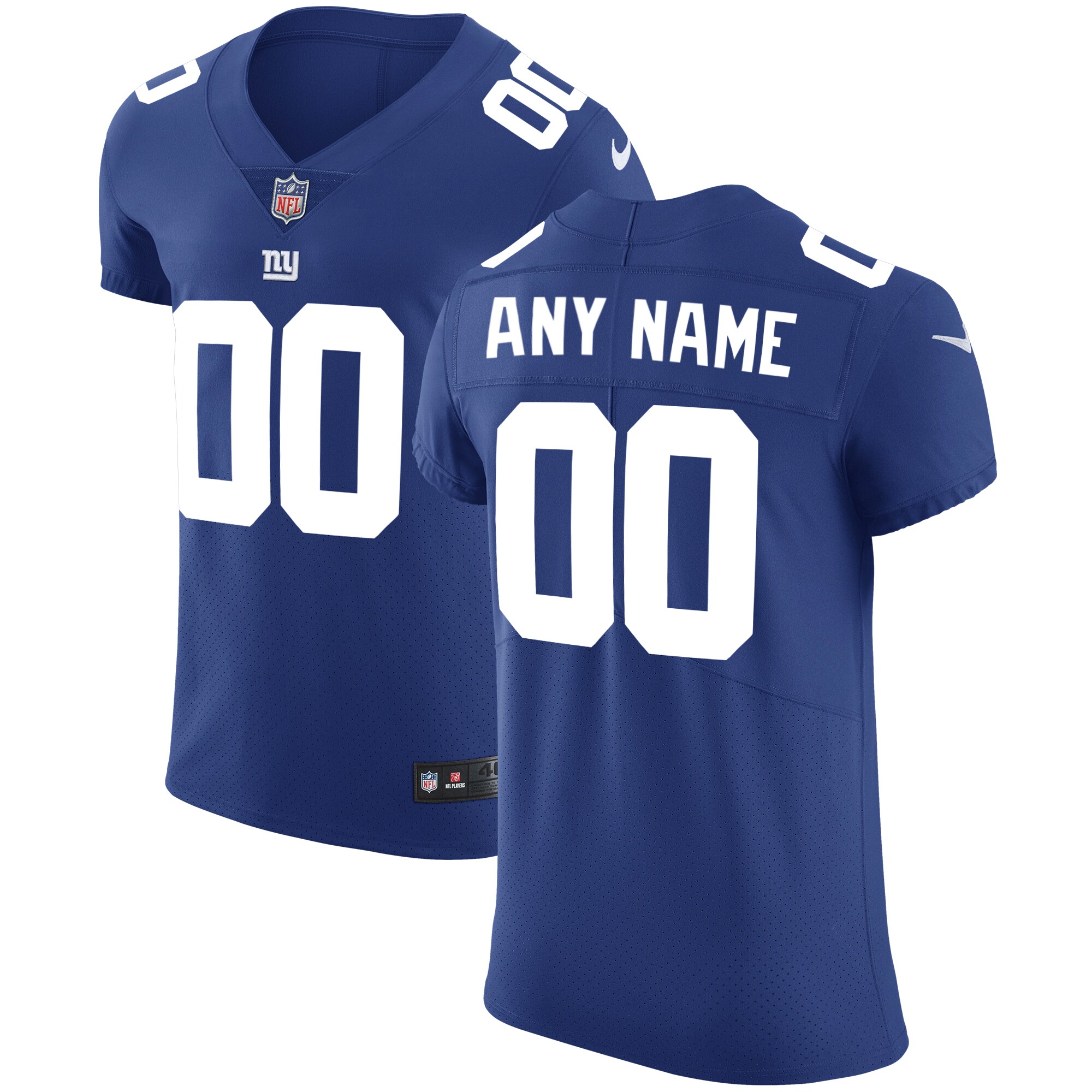 Men's New York Giants Royal Vapor Untouchable Custom Elite Jersey JS3505 Saliibo