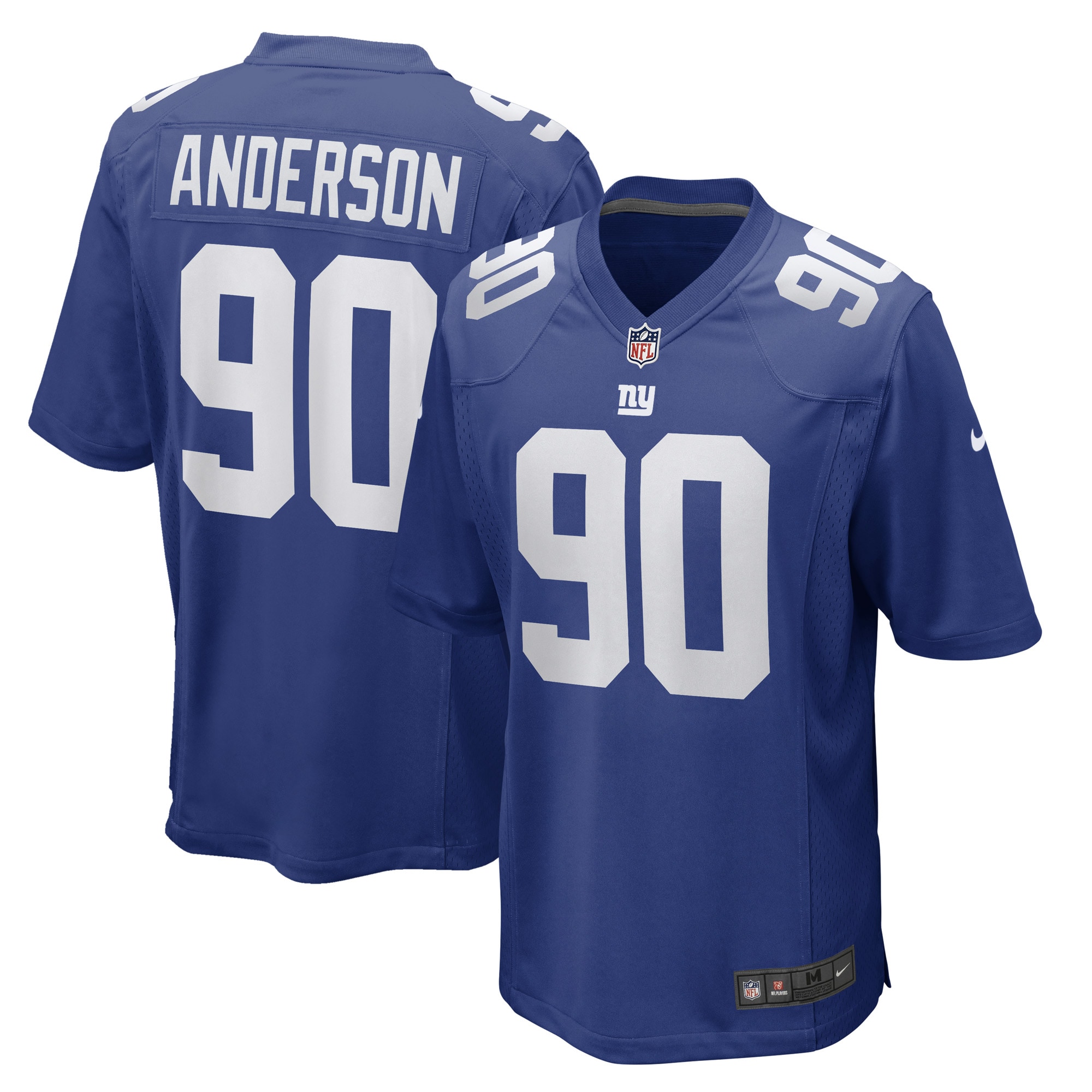 Men's New York Giants Ryder Anderson Royal Game Player Jersey JS2647 Saliibo