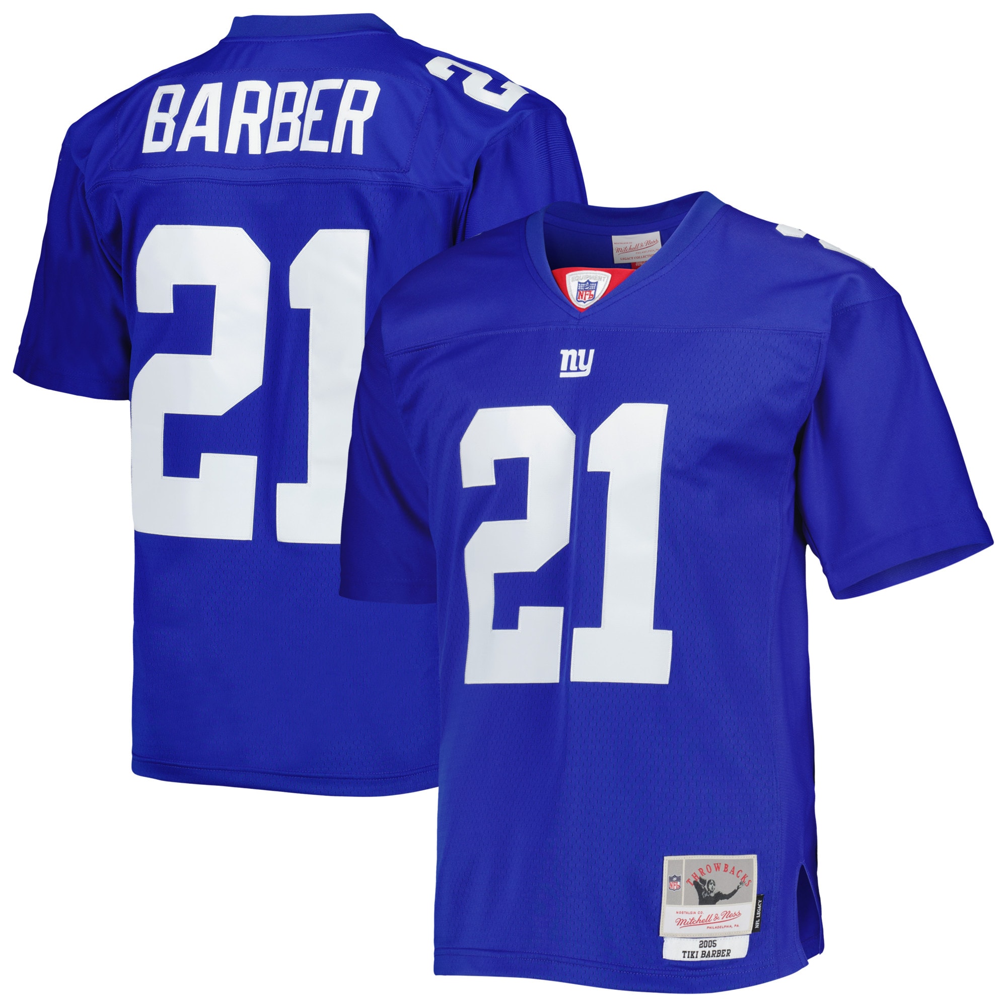Men's New York Giants Tiki Barber Mitchell & Ness Royal Legacy Jersey JS5945 Saliibo