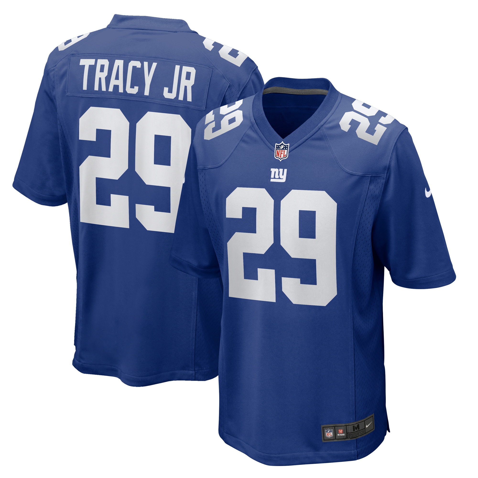 Men's New York Giants Tyrone Tracy Jr. Royal Team Game Jersey JS1390 Saliibo