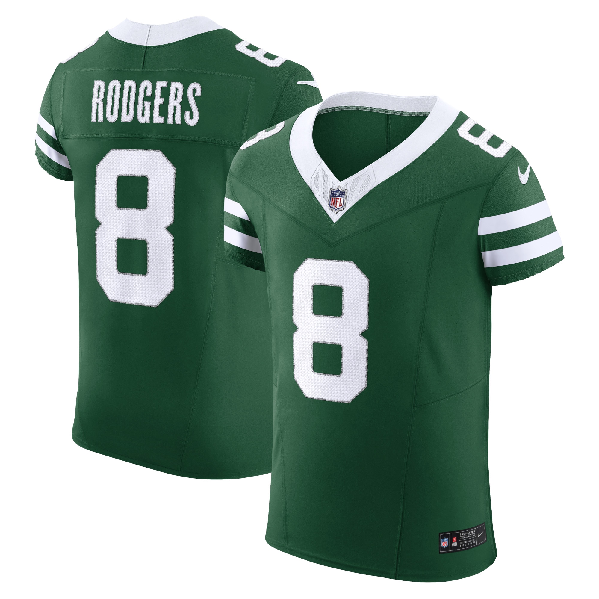 Men's New York Jets Aaron Rodgers Gotham Green Vapor F.U.S.E. Elite Jersey JS2310 Saliibo
