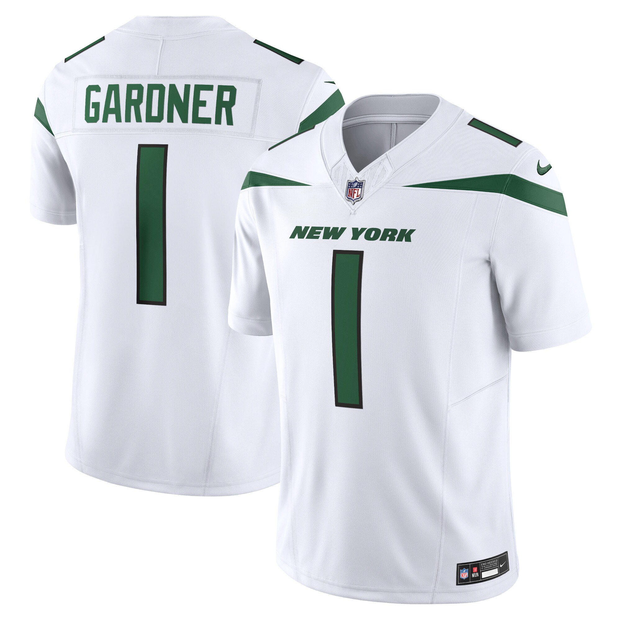 Men's New York Jets Ahmad Sauce Gardner White Vapor F.U.S.E. Limited Jersey JS8227 Saliibo