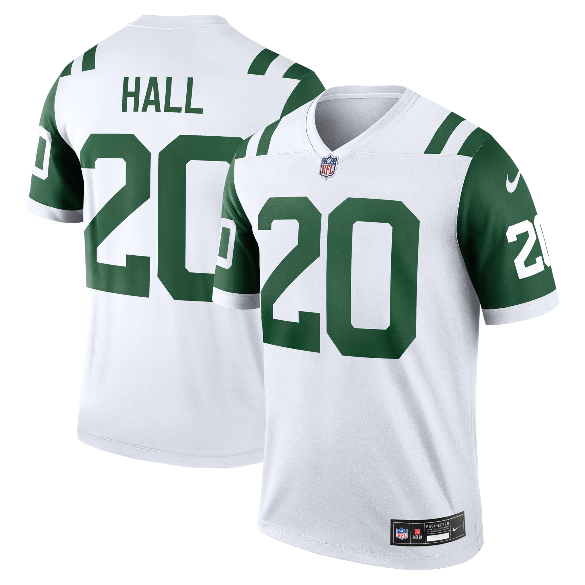 Men's New York Jets Breece Hall White Alternate Legend Player Performance Top JS6764 Saliibo