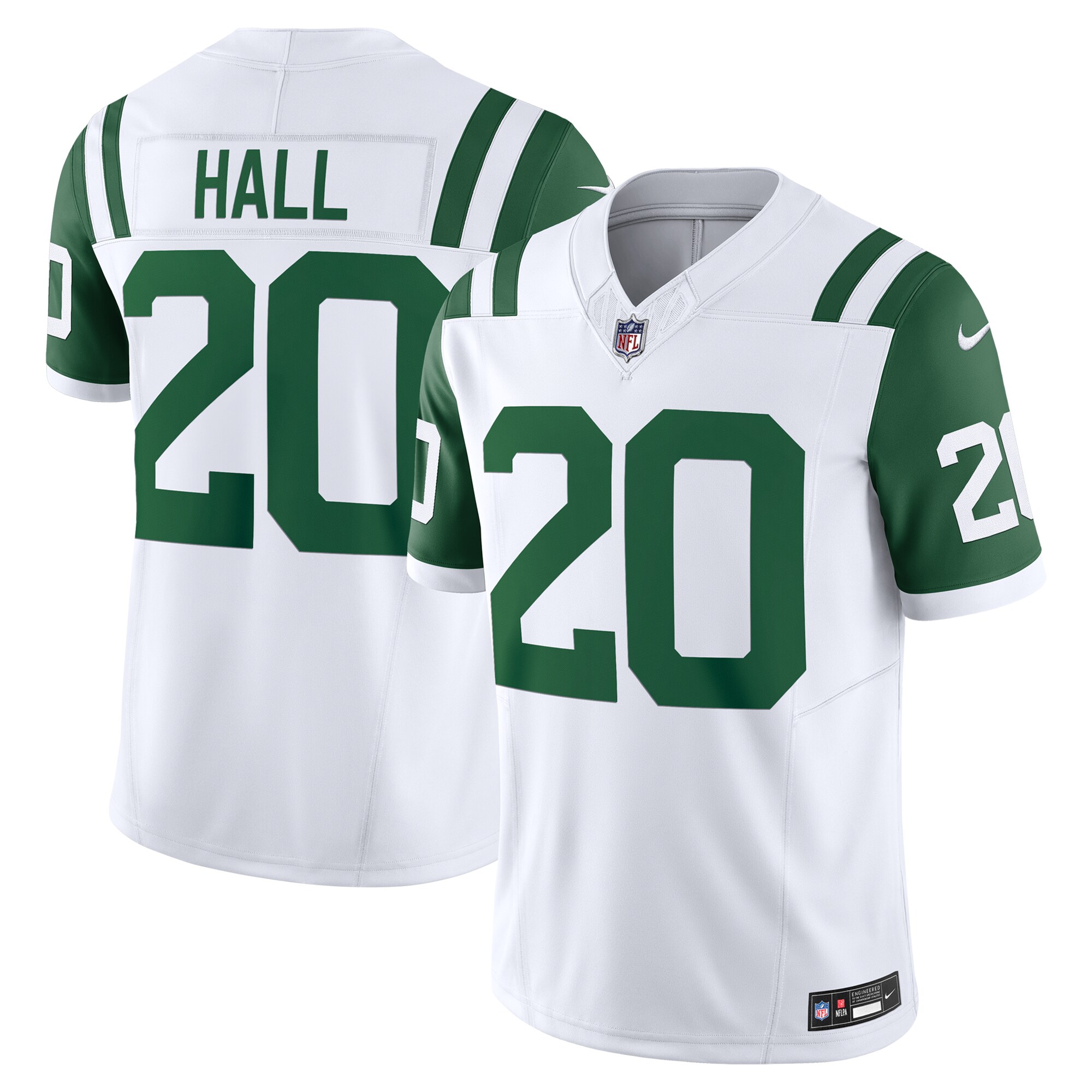Men's New York Jets Breece Hall White Classic Alternate Vapor F.U.S.E. Limited Jersey JS1952 Saliibo