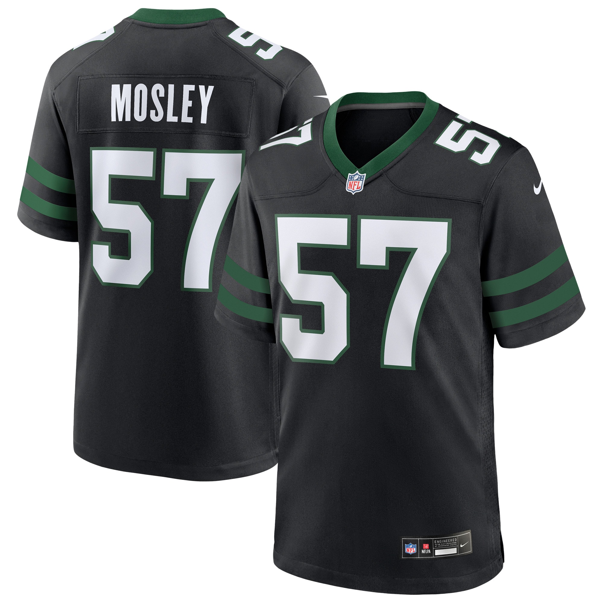 Men's New York Jets C.J. Mosley Legacy Black Alternate Game Jersey JS8193 Saliibo