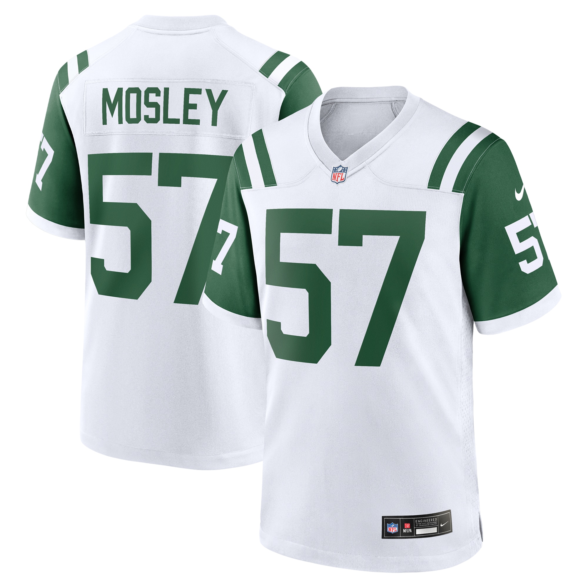 Men's New York Jets C.J. Mosley White Classic Alternate Game Jersey JS3779 Saliibo