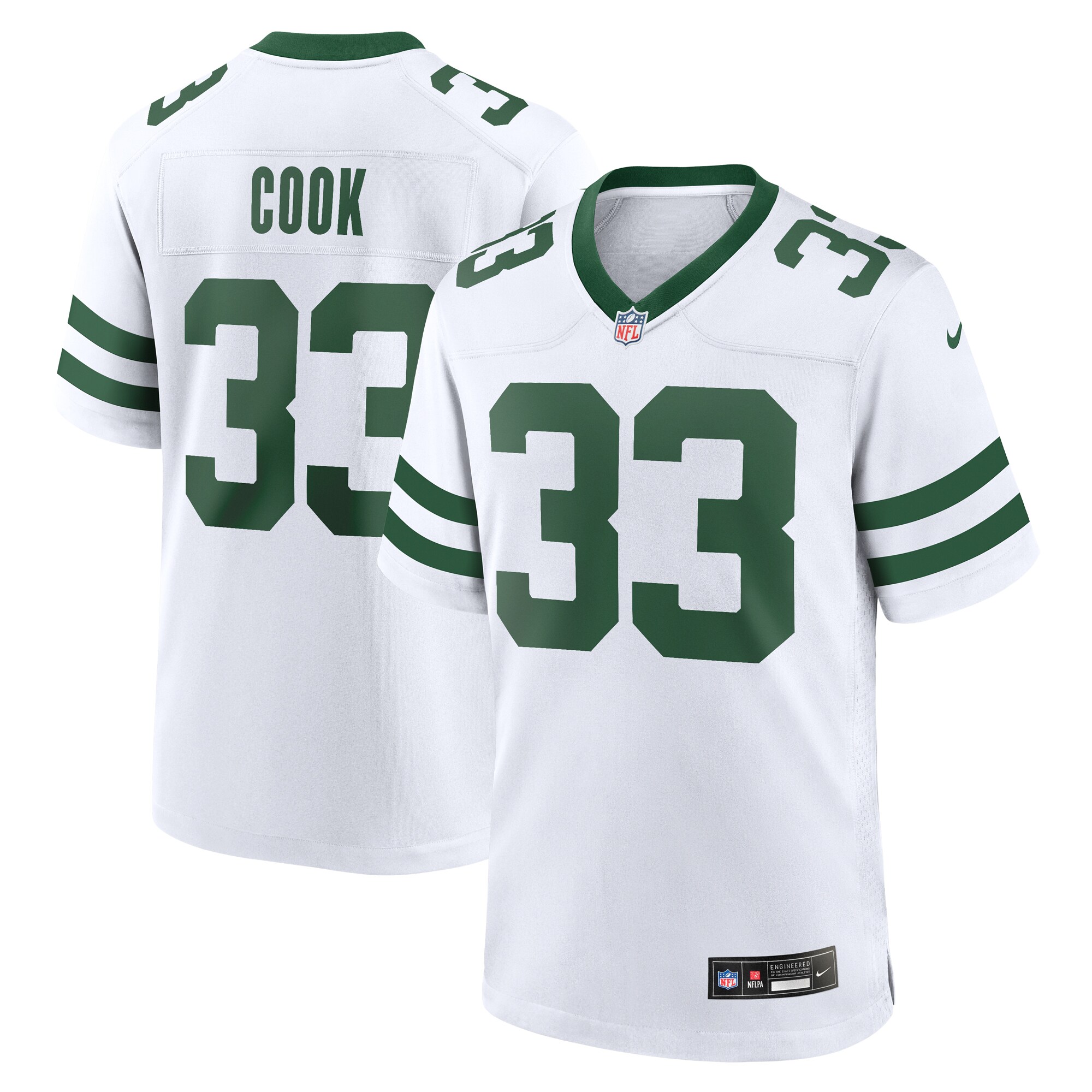 Men's New York Jets Dalvin Cook White Legacy Player Jersey JS6505 Saliibo