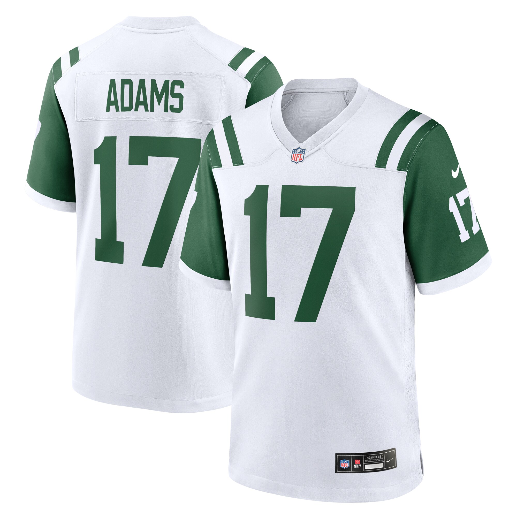 Men's New York Jets Davante Adams White Classic Alternate Game Jersey JS9002 Saliibo