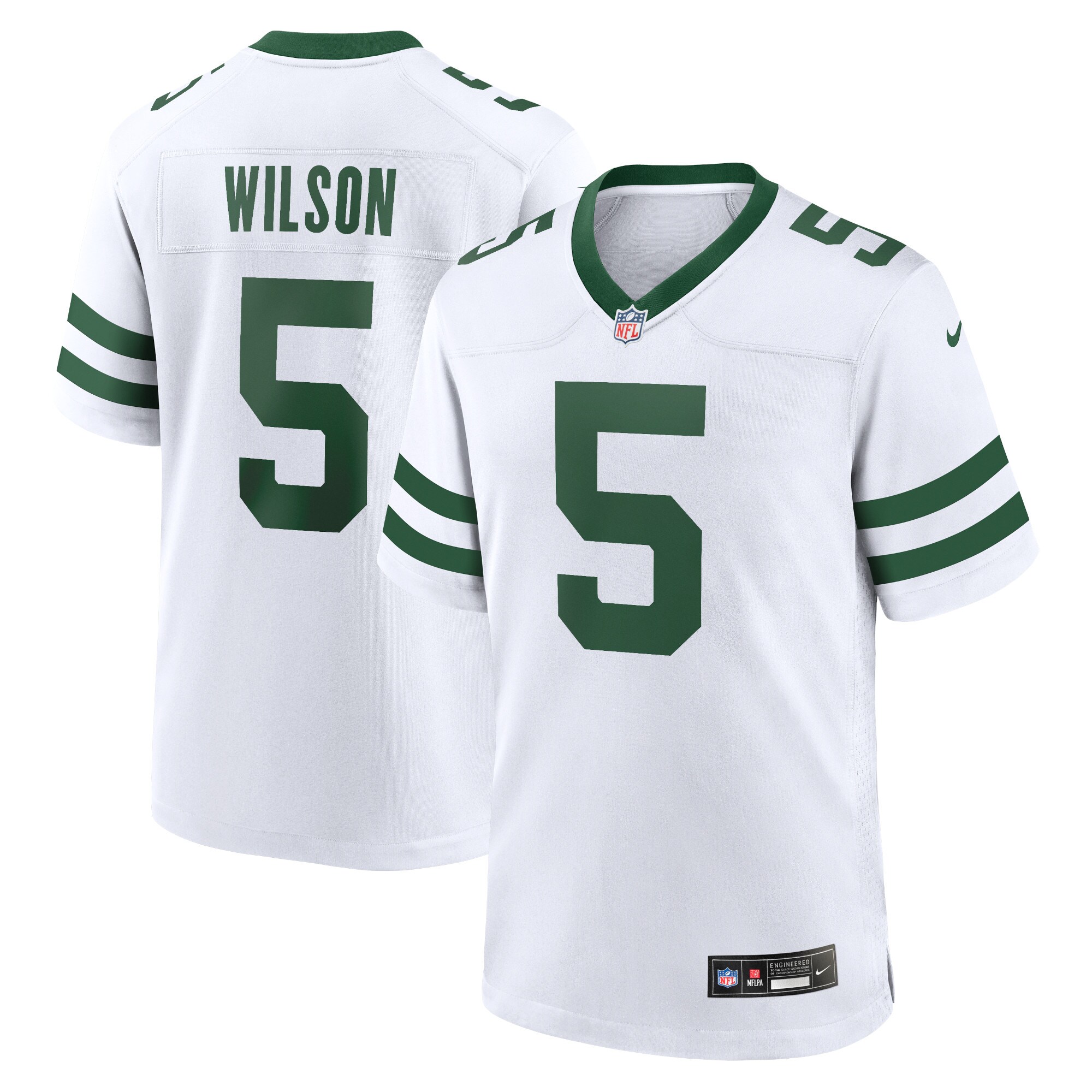 Men's New York Jets Garrett Wilson Legacy White Game Jersey JS1712 Saliibo