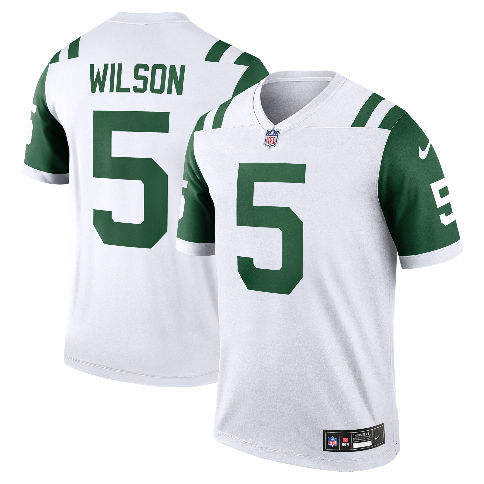 Men's New York Jets Garrett Wilson White Alternate Legend Player Performance Top JS9200 Saliibo