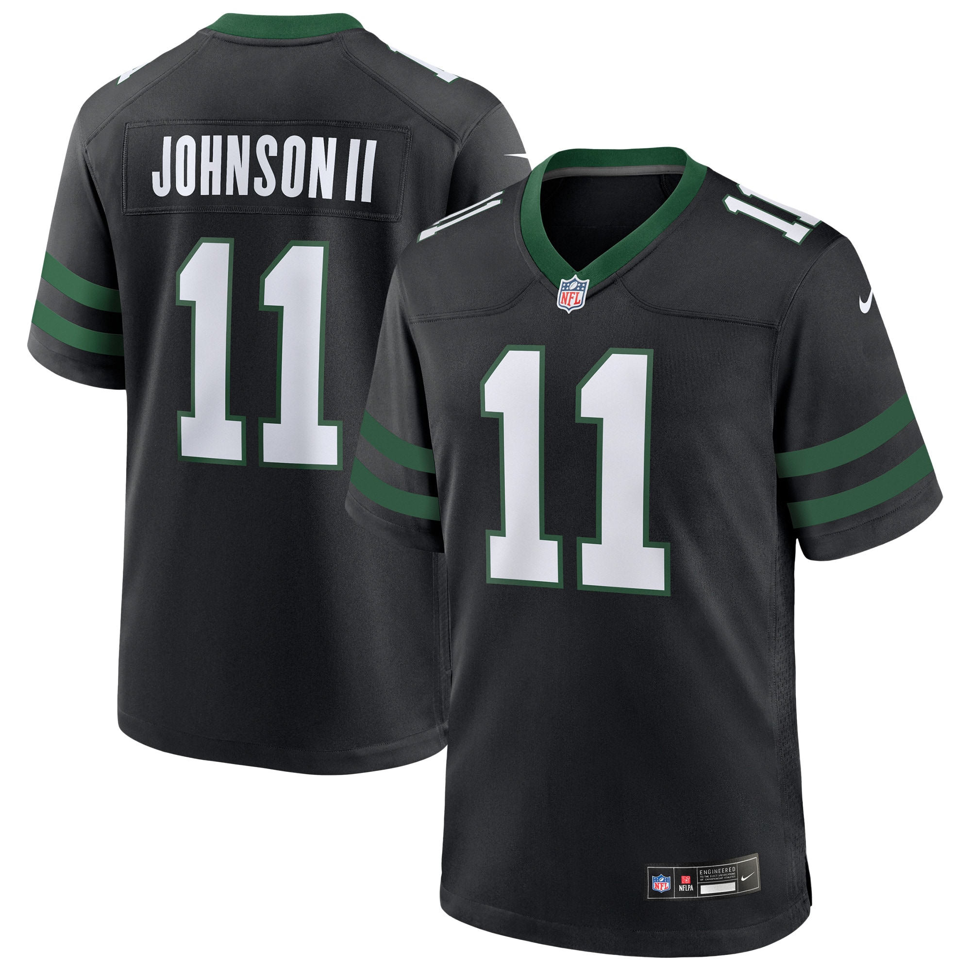 Men's New York Jets Jermaine Johnson II Legacy Black Alternate Game Jersey JS8333 Saliibo