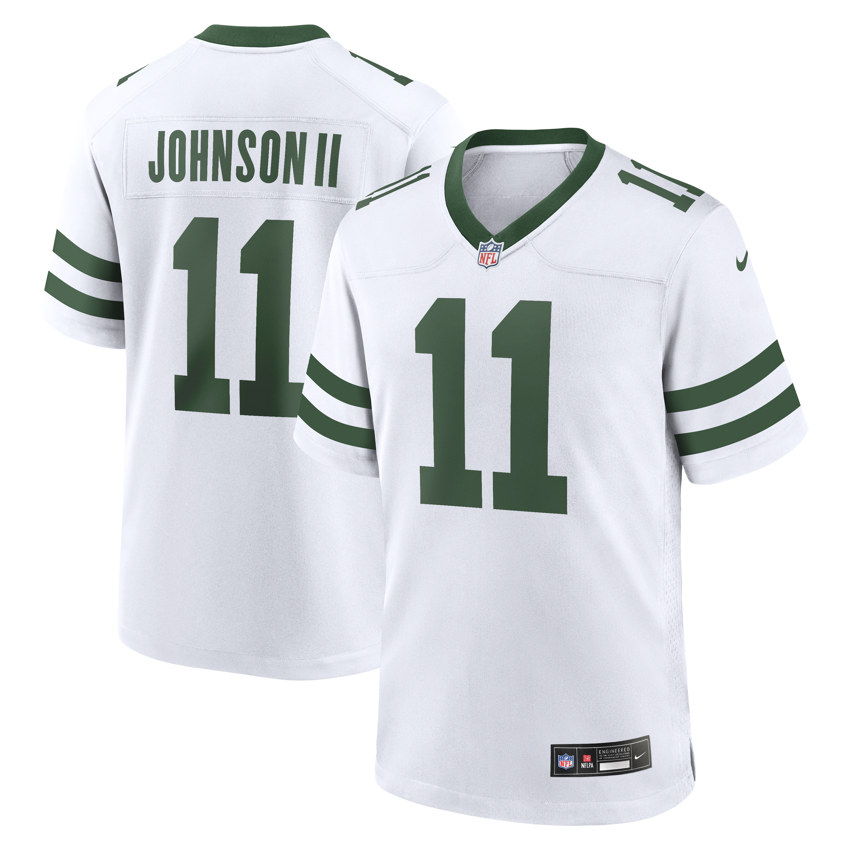 Men's New York Jets Jermaine Johnson II Spotlight White Alternate Game Jersey JS5790 Saliibo