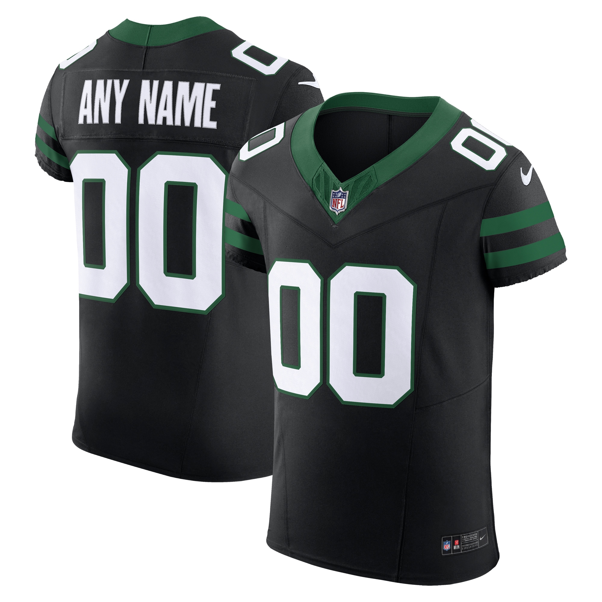 Men's New York Jets Legacy Black Alternate Vapor F.U.S.E. Elite Custom Jersey JS8306 Saliibo