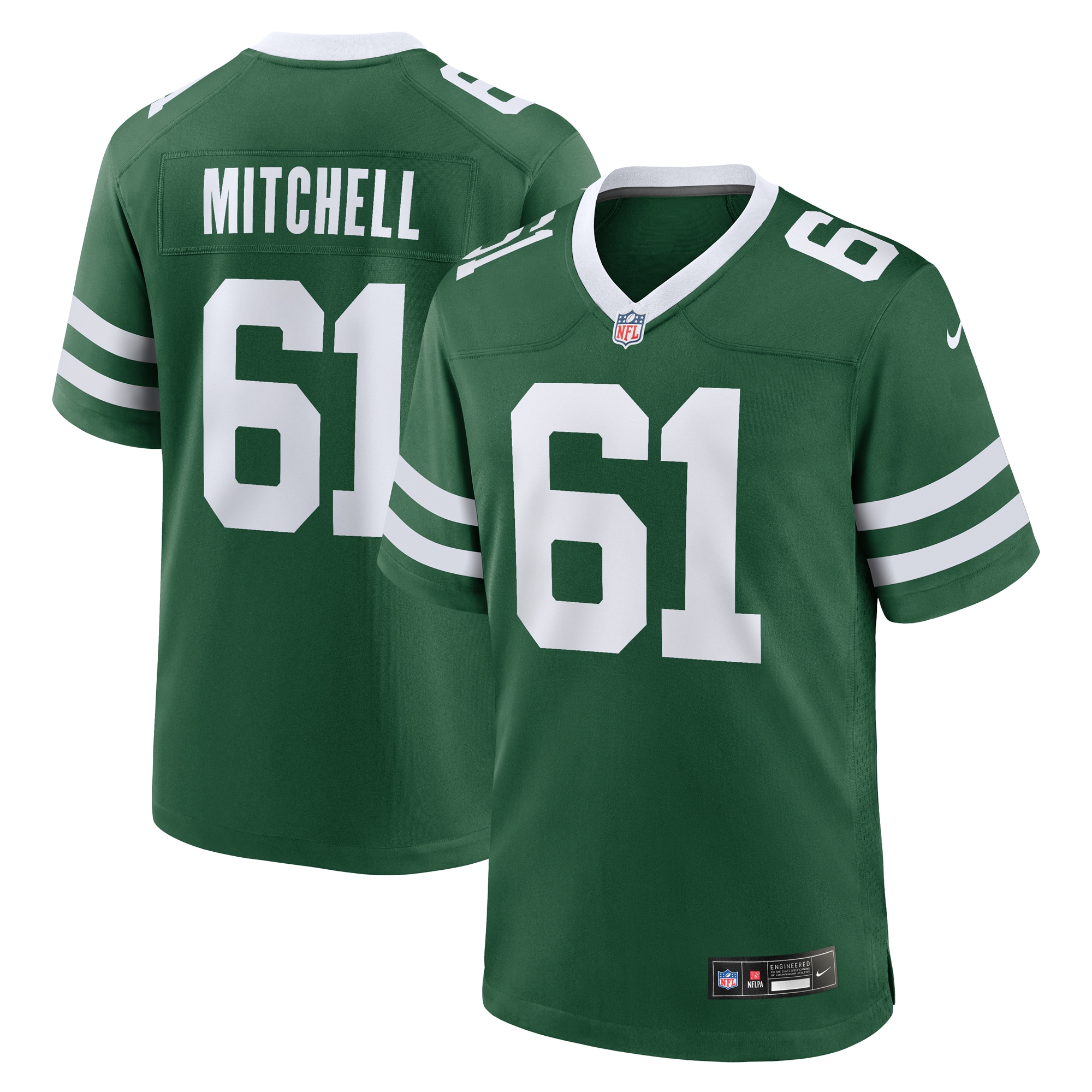 Men's New York Jets Max Mitchell Legacy Green Team Game Jersey JS1897 Saliibo