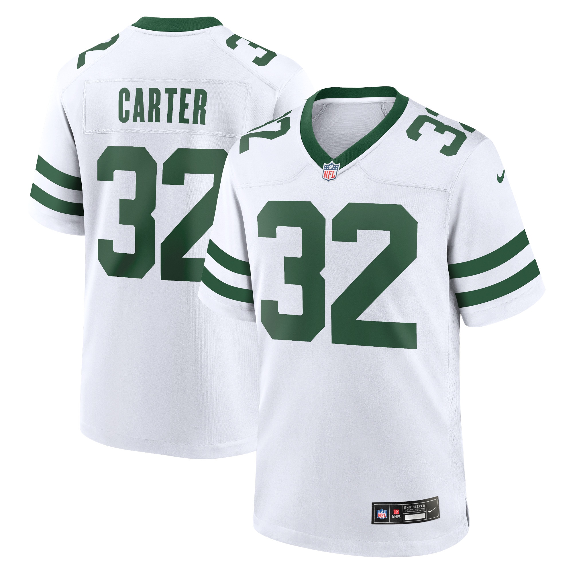 Men's New York Jets Michael Carter Legacy White Game Jersey JS1169 Saliibo