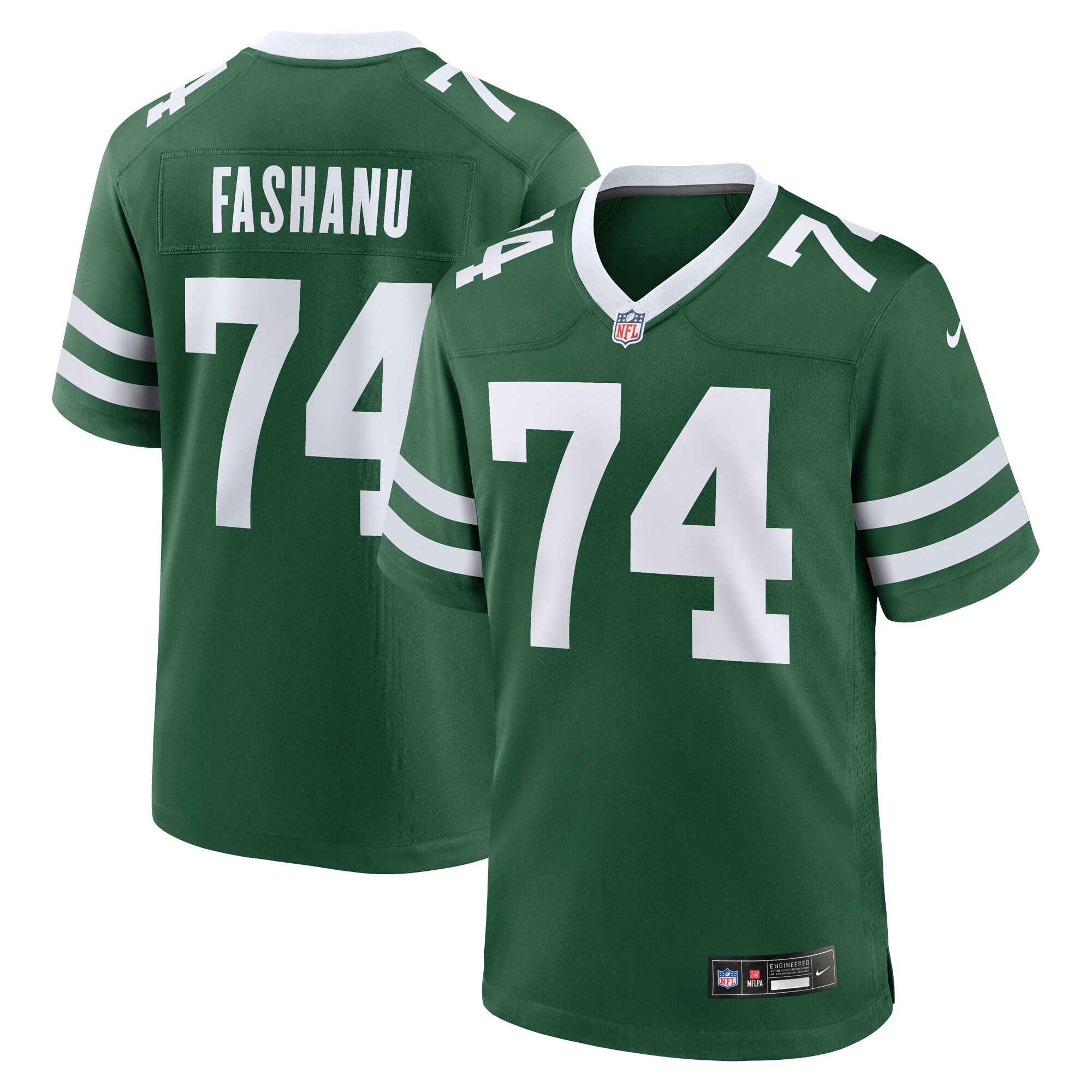 Men's New York Jets Olu Fashanu Gotham Green Player Game Jersey JS6146 Saliibo