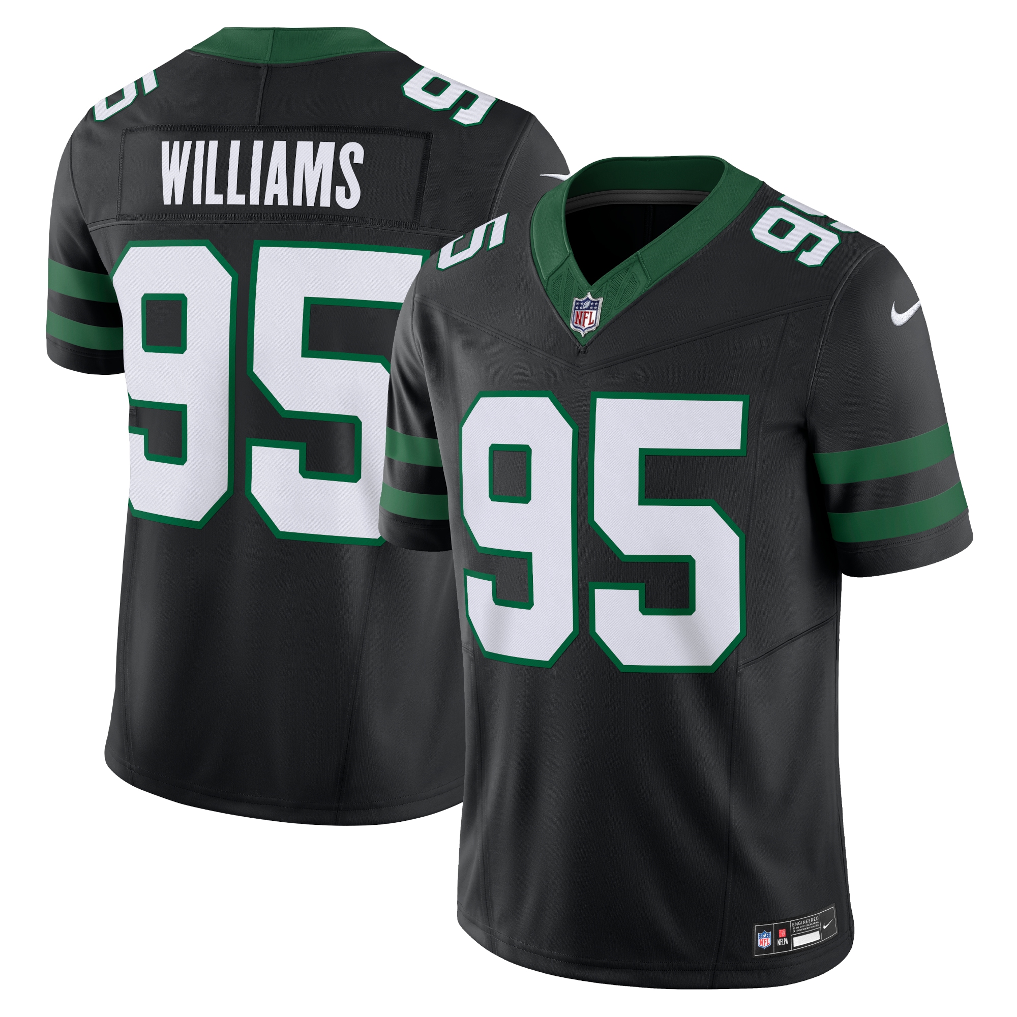 Men's New York Jets Quinnen Williams Legacy Black Alternate Vapor F.U.S.E. Limited Jersey JS1756 Saliibo