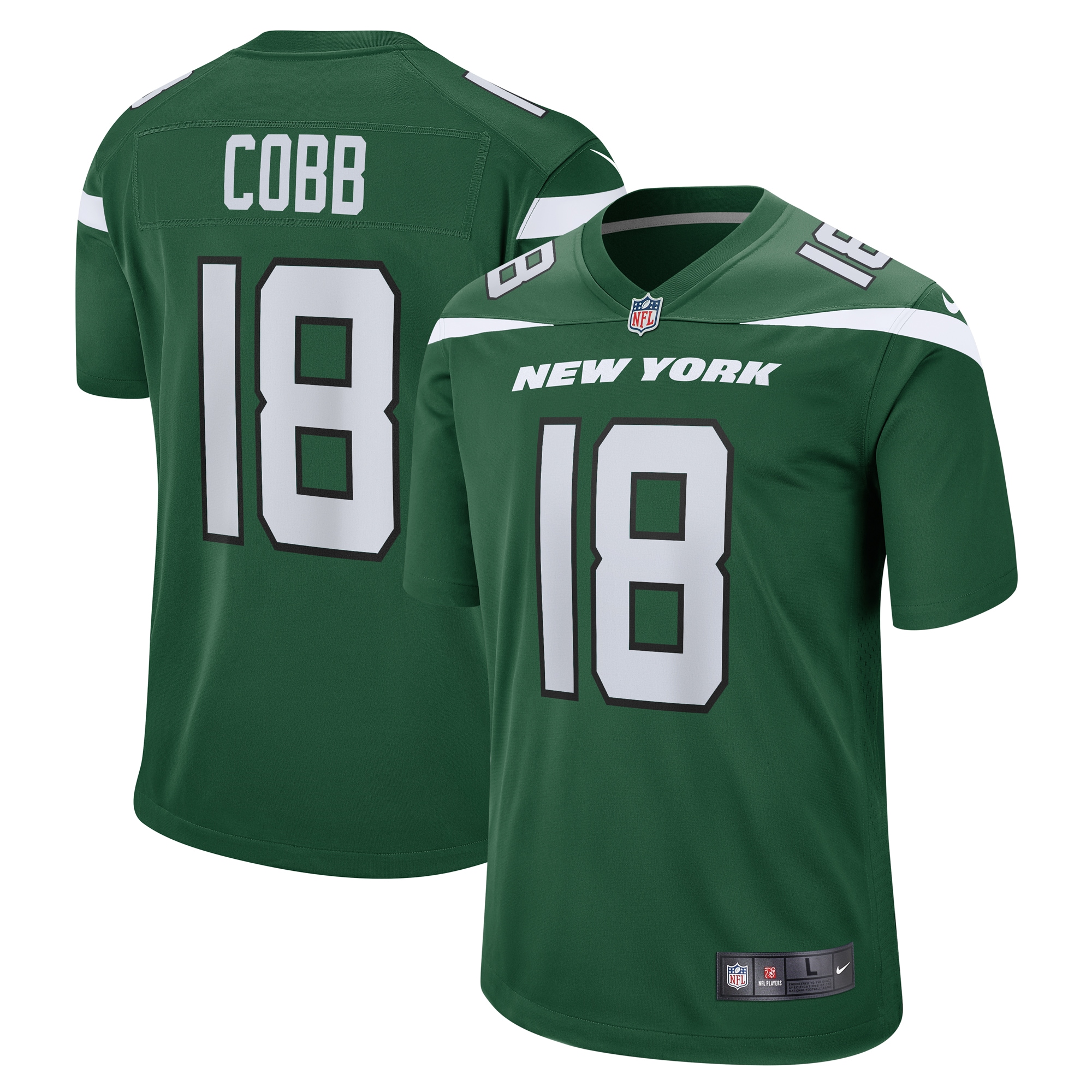 Men's New York Jets Randall Cobb Gotham Green Game Jersey JS7148 Saliibo