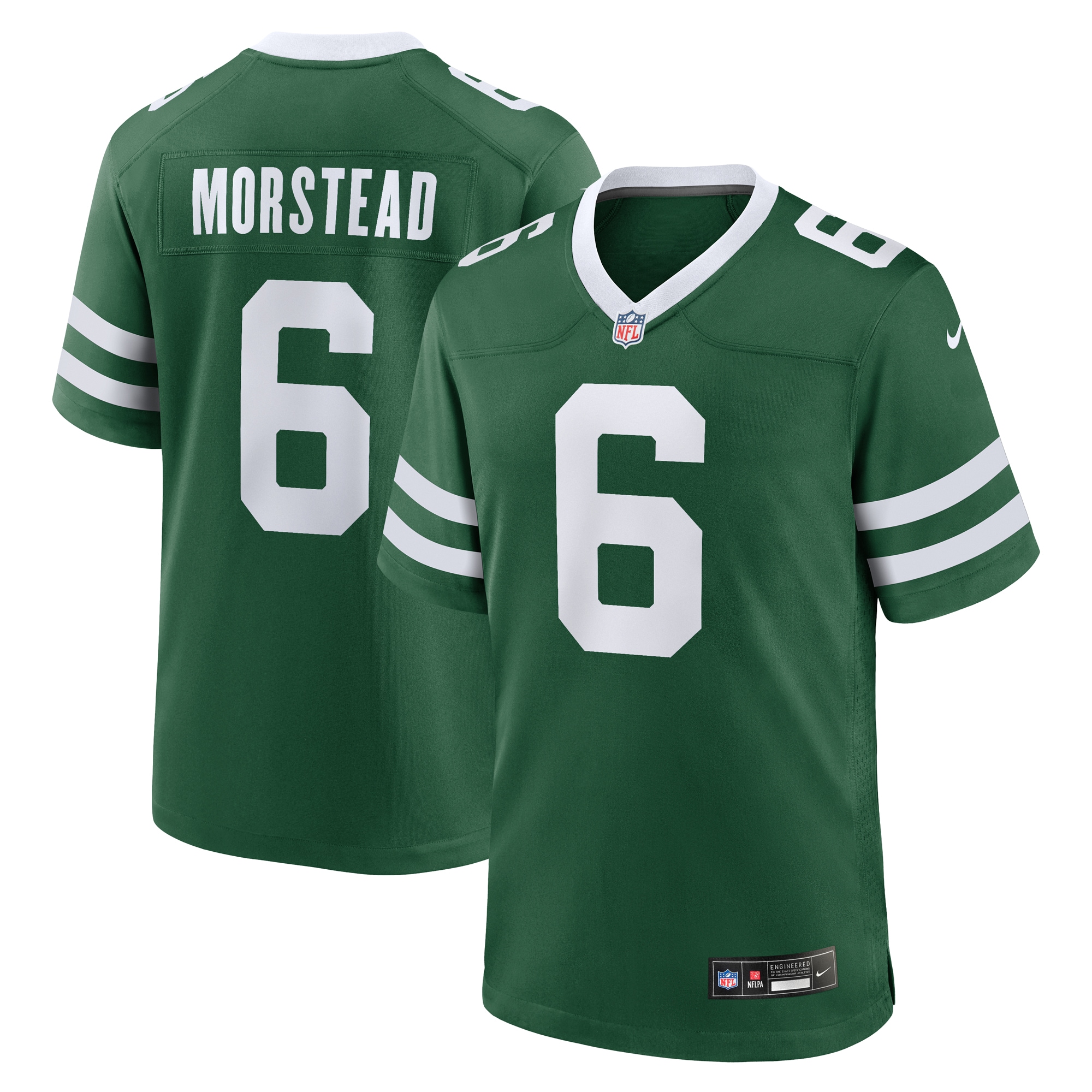 Men's New York Jets Thomas Morstead Legacy Green Team Game Jersey JS5850 Saliibo