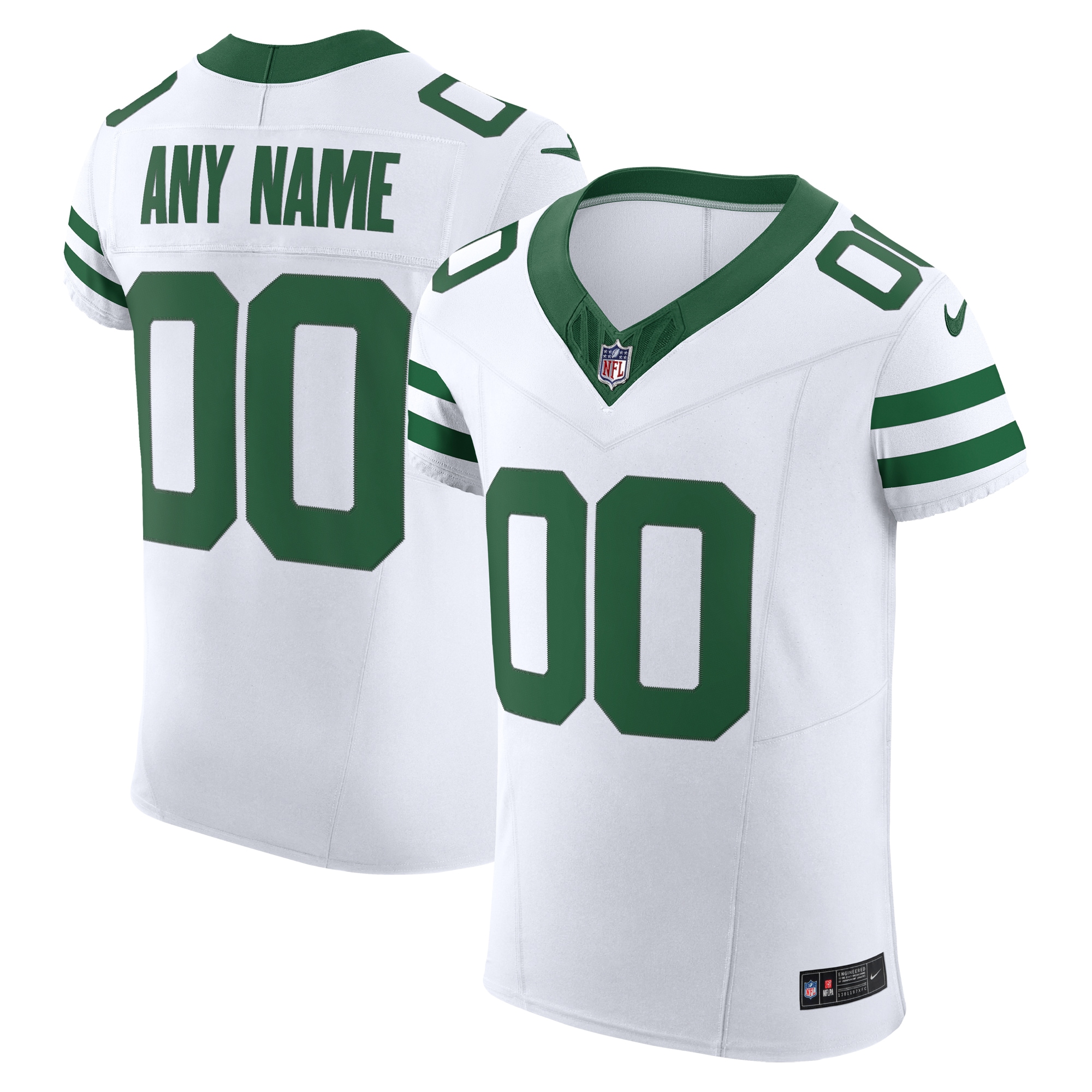 Men's New York Jets White Vapor F.U.S.E. Elite Custom Jersey JS6293 Saliibo