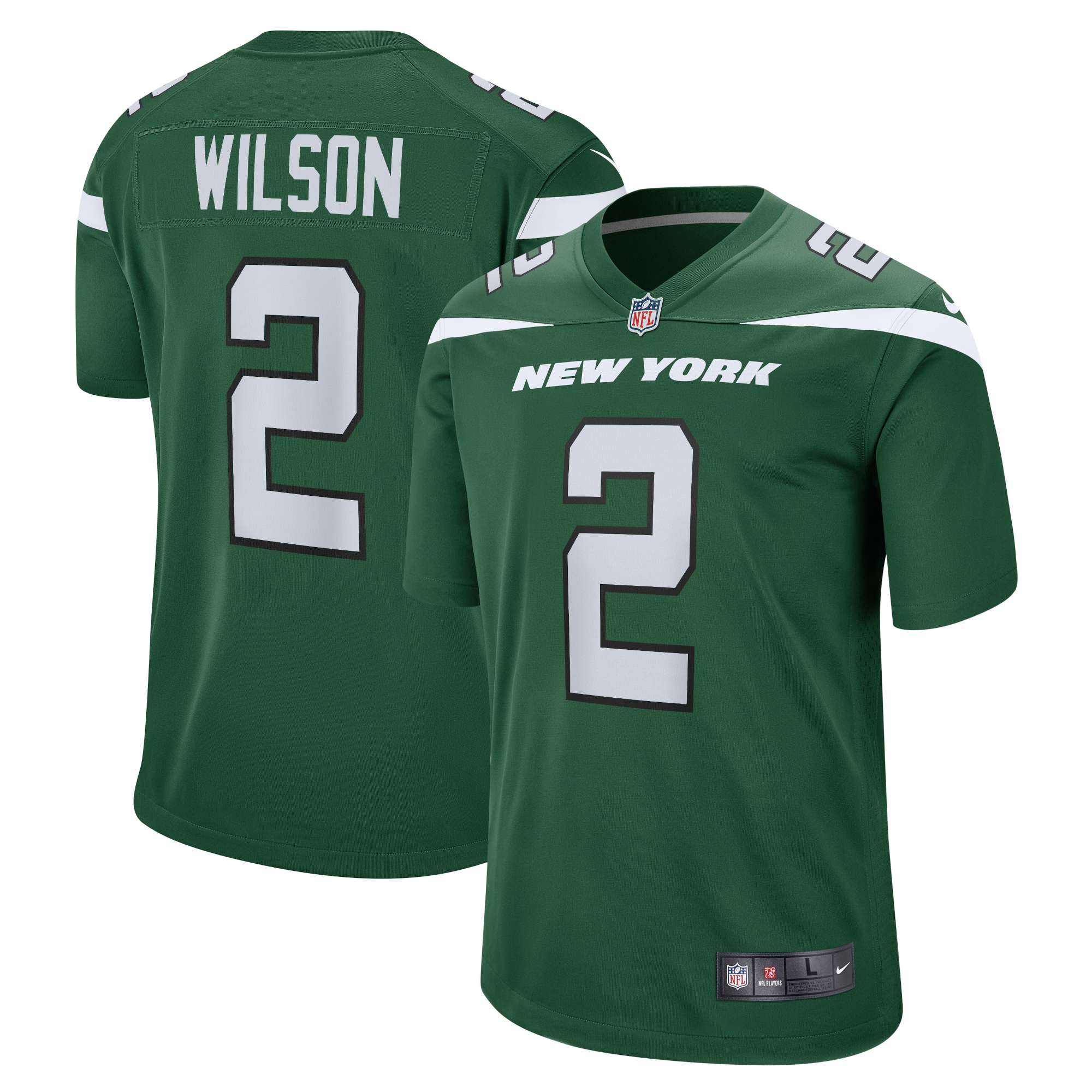 Men's New York Jets Zach Wilson Gotham Green Game Jersey JS4253 Saliibo