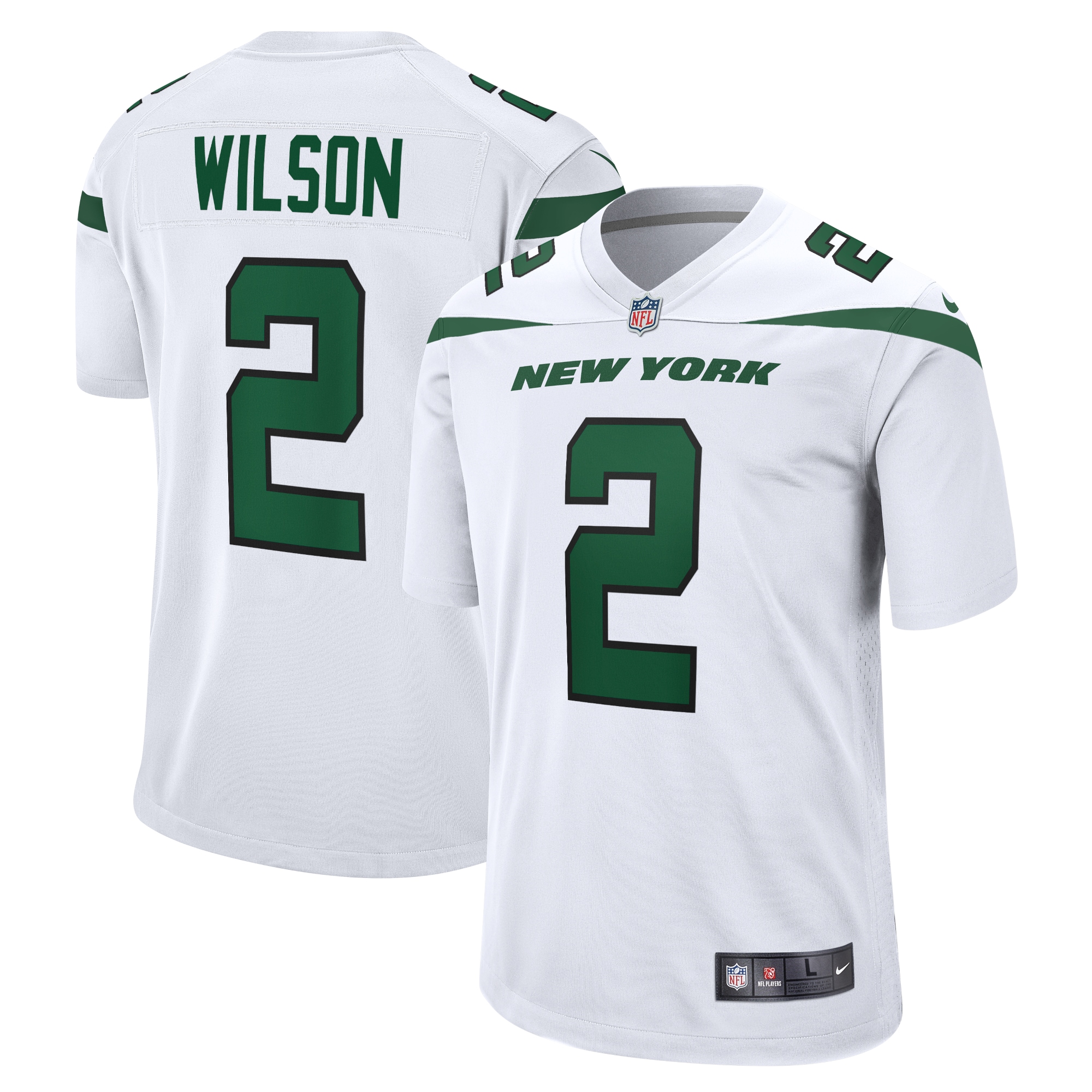 Men's New York Jets Zach Wilson White Game Jersey JS7335 Saliibo