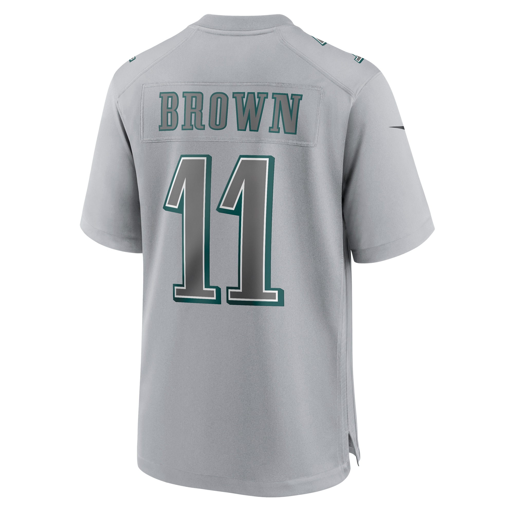 Men's Philadelphia Eagles A.J. Brown Gray Super Bowl LVII Patch Atmosphere Fashion Game Jersey JS1347 Saliibo - Image 3