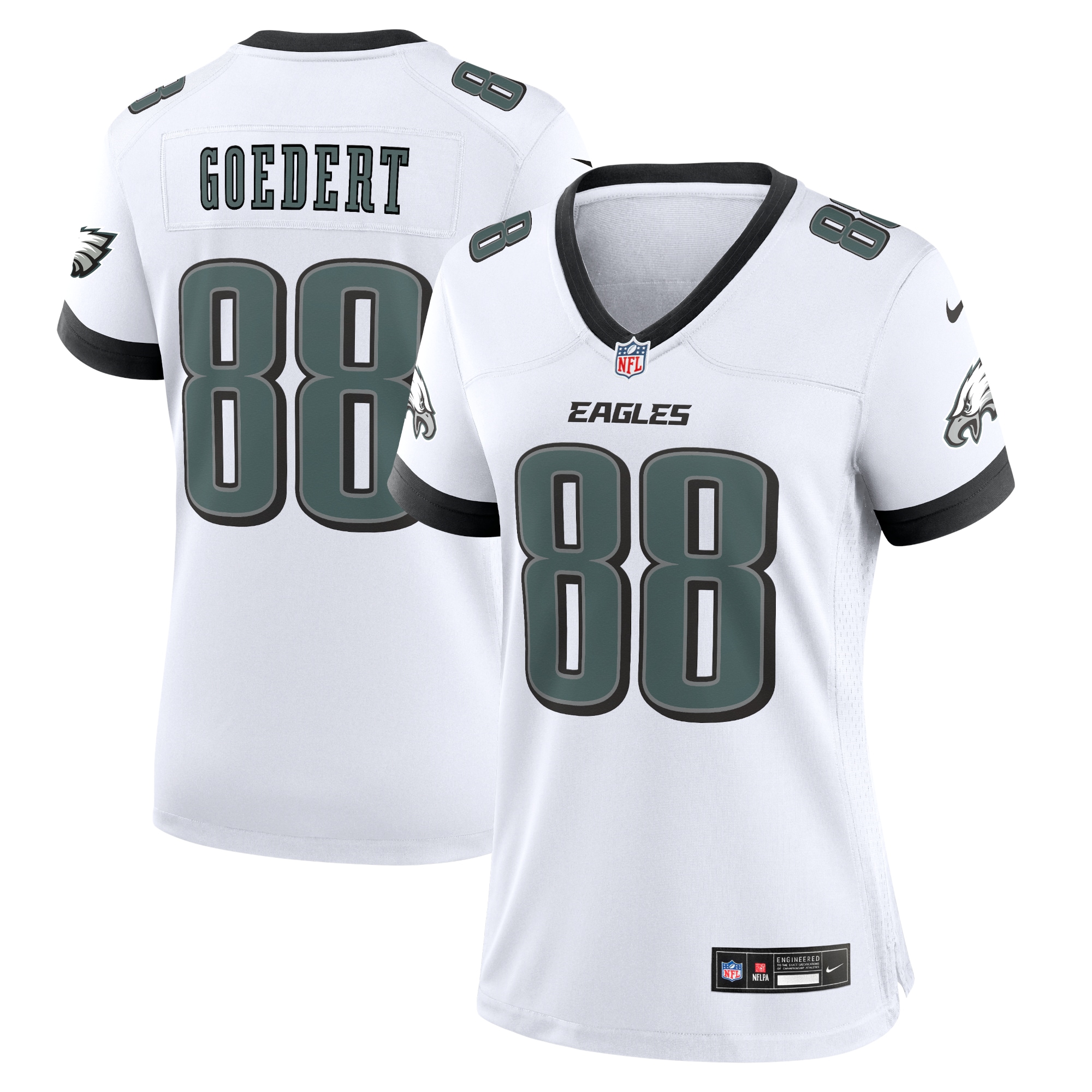 Men's Philadelphia Eagles Dallas Goedert White White Game Jersey JS7472 Saliibo