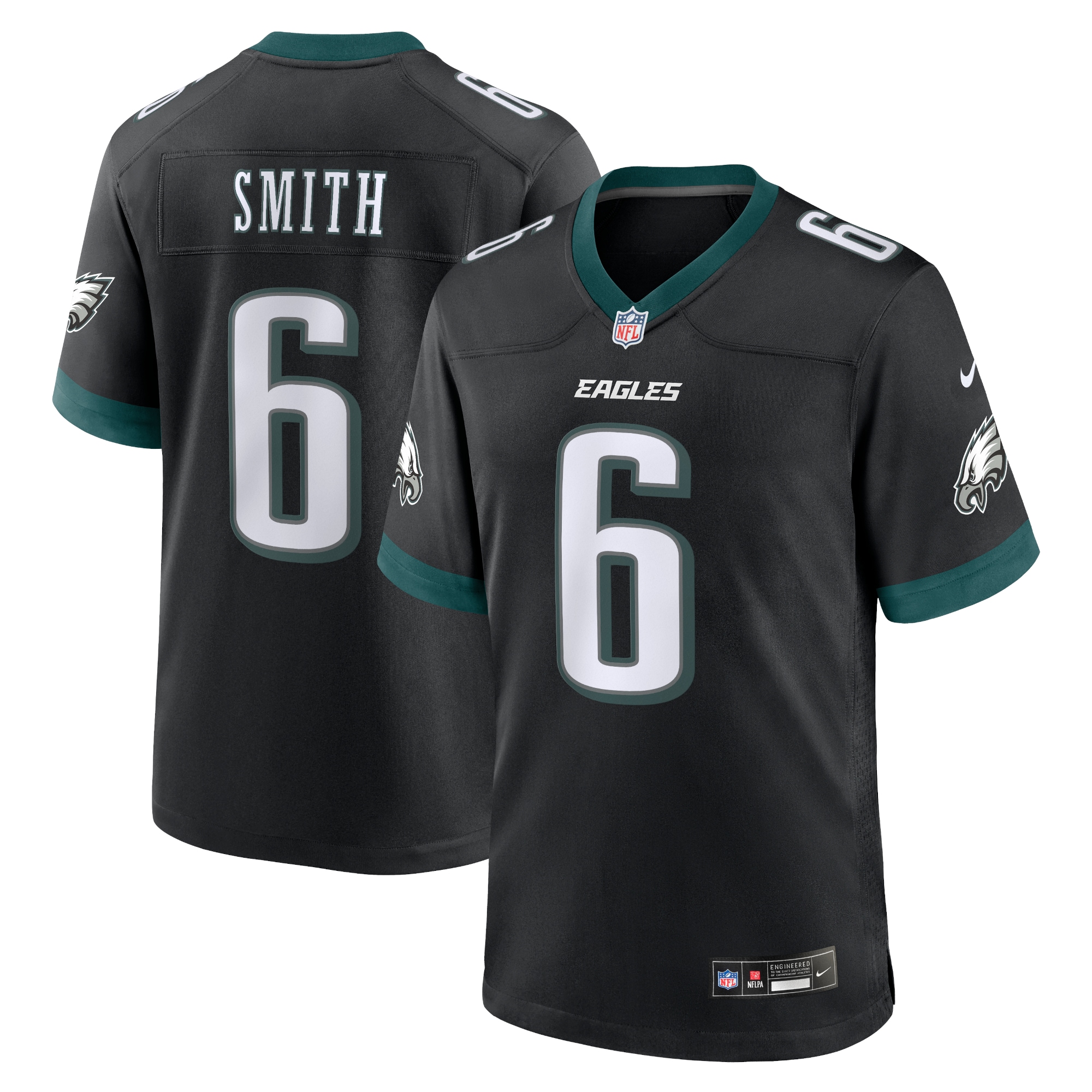 Men's Philadelphia Eagles DeVonta Smith Black Alternate Game Jersey JS4417 Saliibo