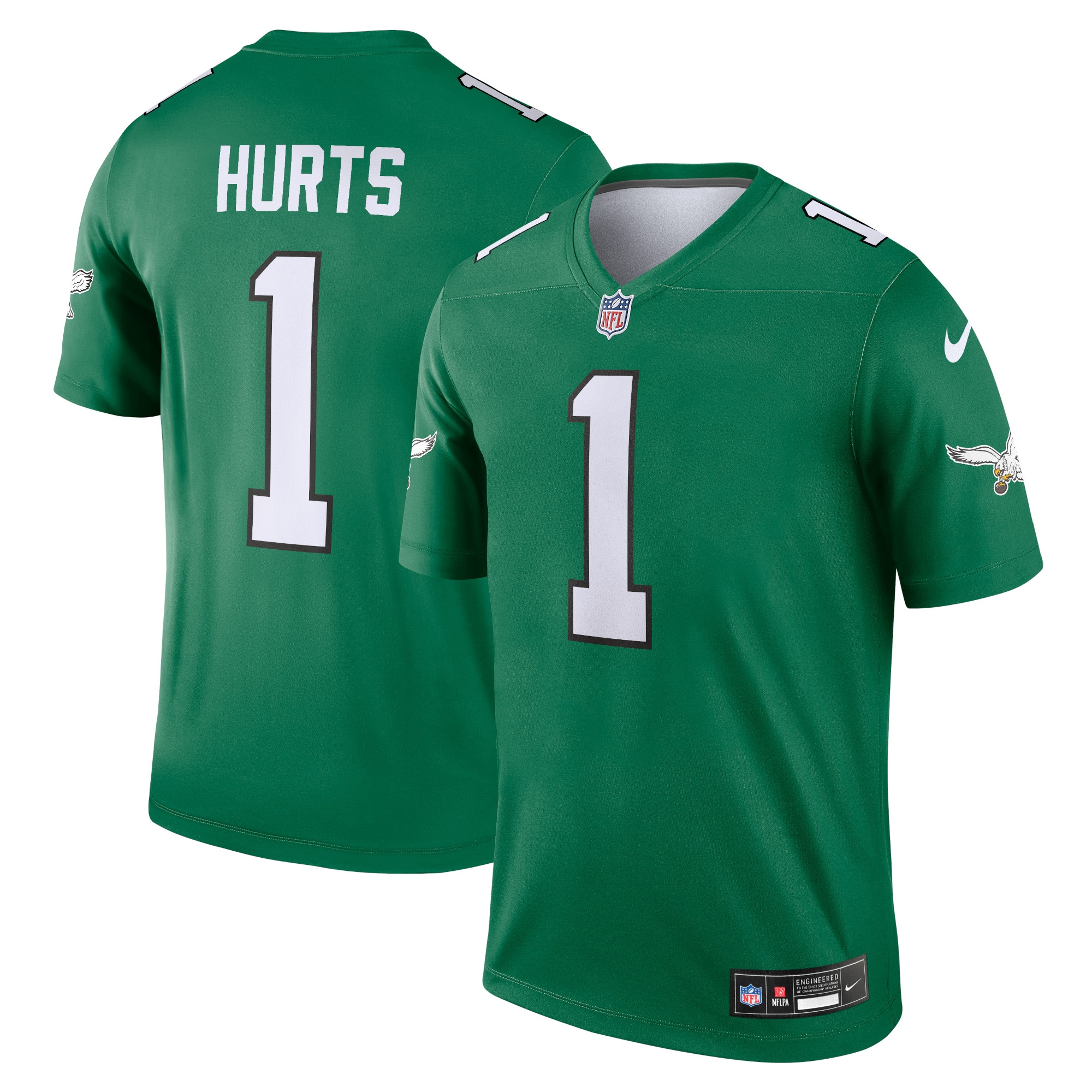 Men's Philadelphia Eagles Jalen Hurts Kelly Green Alternate Legend Player Performance Top JS5676 Saliibo