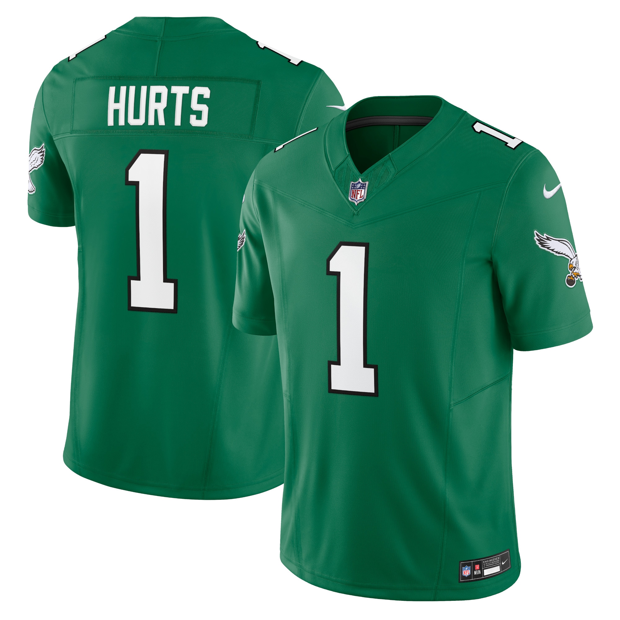 Men's Philadelphia Eagles Jalen Hurts Kelly Green Vapor F.U.S.E. Limited Jersey JS6593 Saliibo