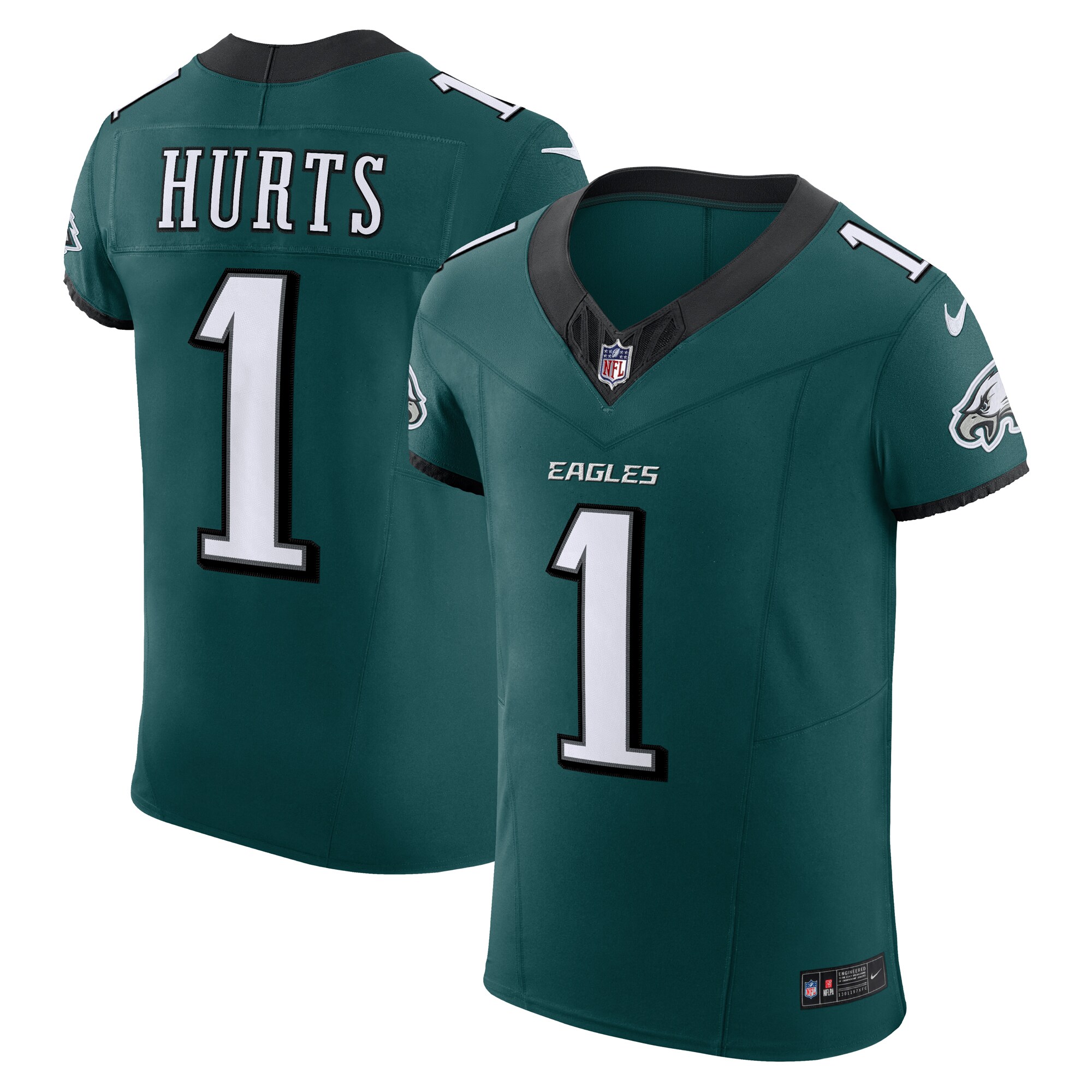 Men's Philadelphia Eagles Jalen Hurts Midnight Green Vapor F.U.S.E. Elite Jersey JS9397 Saliibo