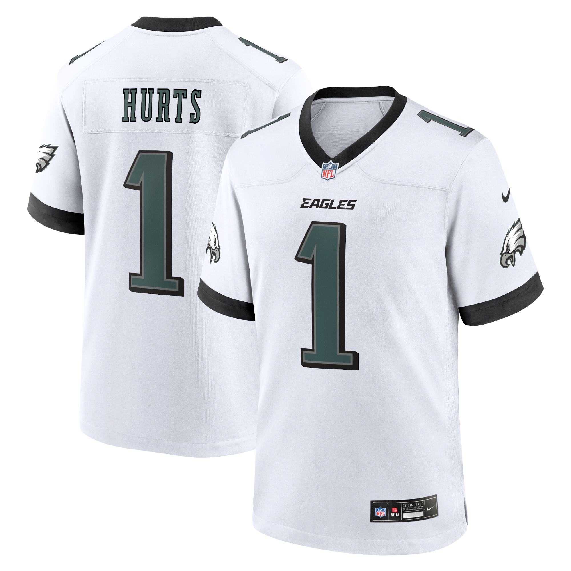 Men's Philadelphia Eagles Jalen Hurts White White Game Jersey JS1469 Saliibo